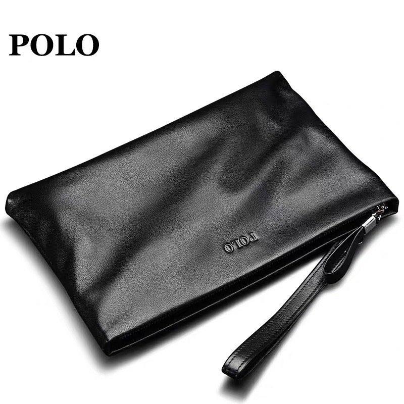 PHỤ KIỆN CHÍNH HÃNG - VÍ Cầm Tay Polo ralph lauren Clutch Black - 031311