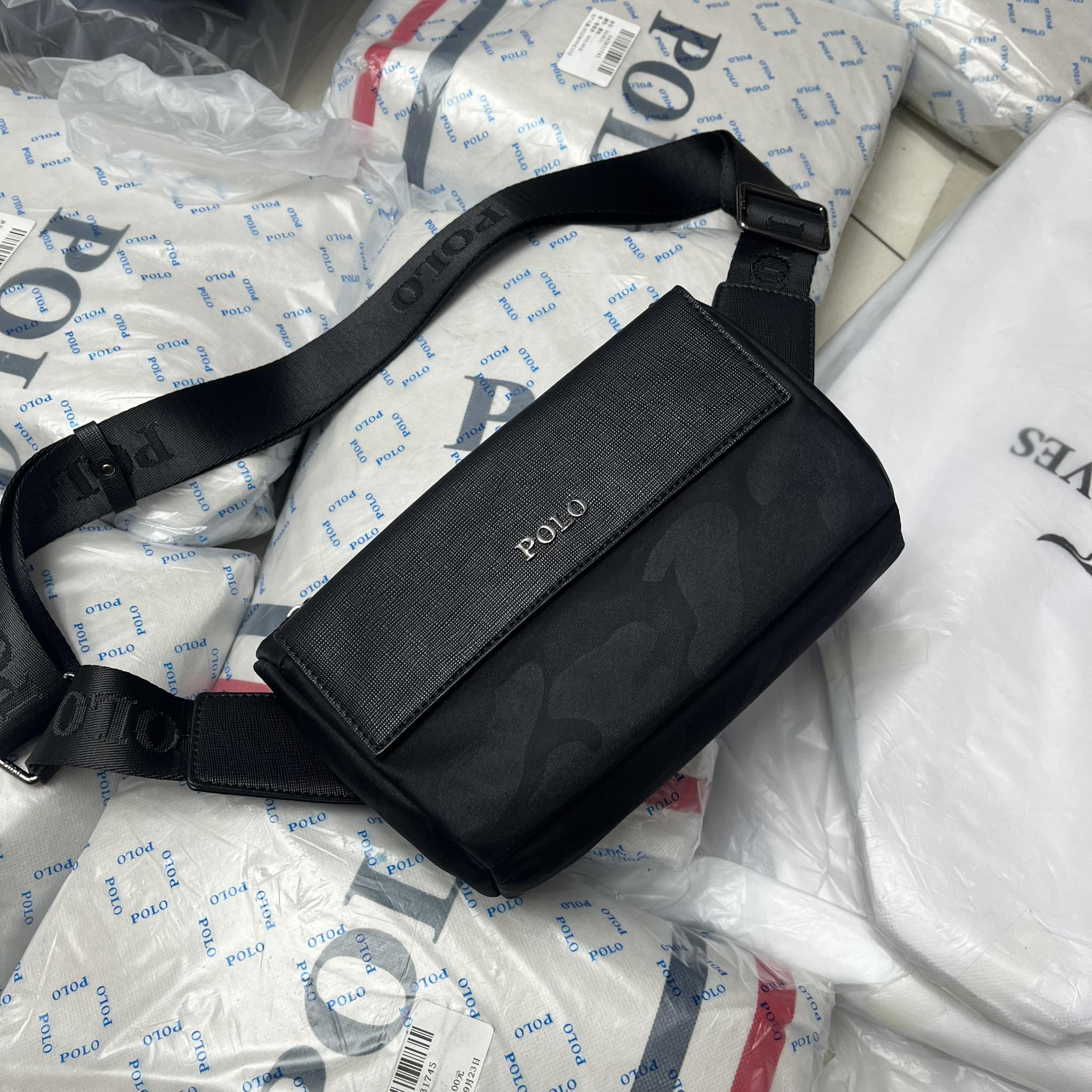 PHỤ KIỆN CHÍNH HÃNG - Túi Chéo Polo Black Camo Crossbody Bag - PL20125