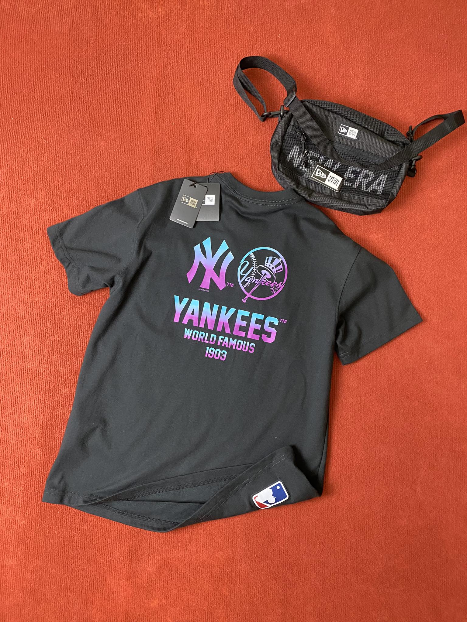 Áo Tshirts Chính Hãng - Áo Thun Nam Nữ Newera NY Black 13300061
