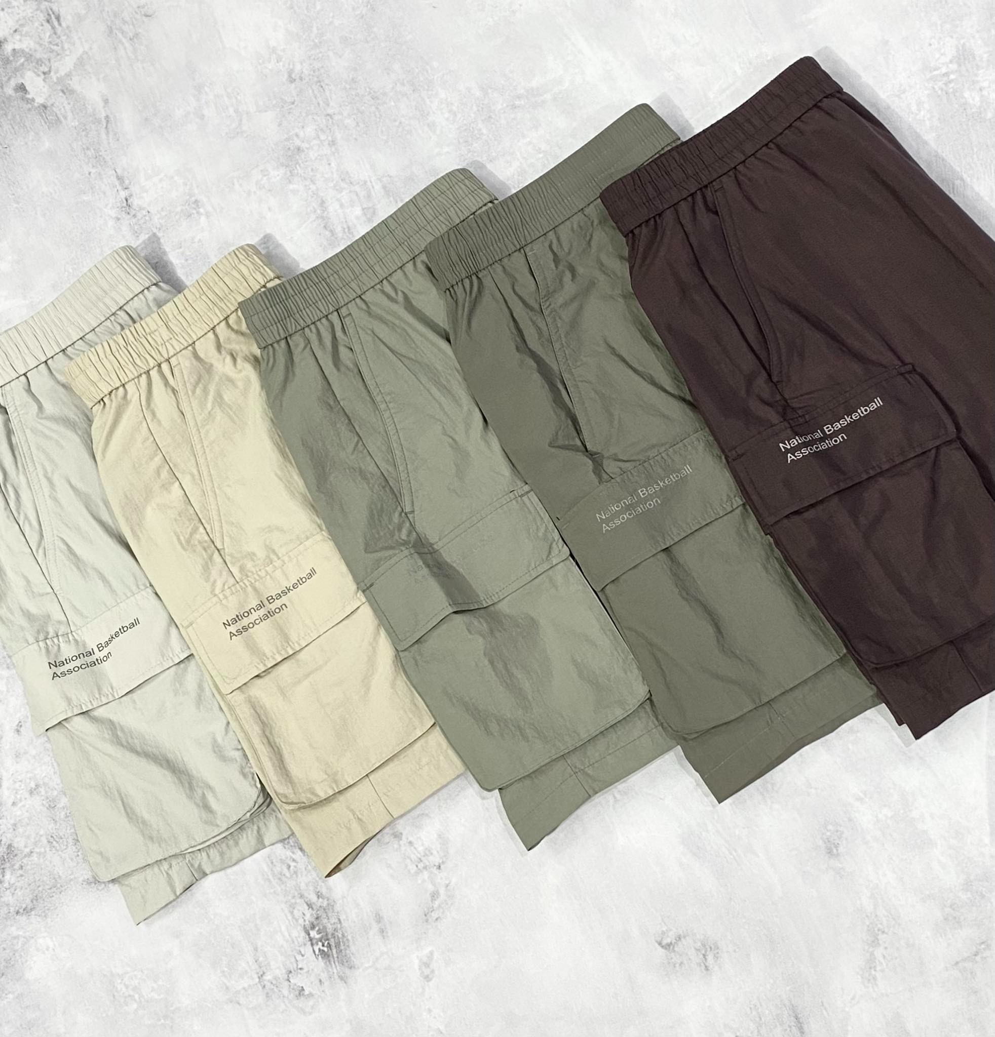 Quần Short Chính Hãng NBA - Quần Gió Be Đậm  - NBA-05