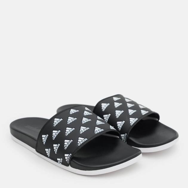 DÉP CHÍNH HÃNG - Adidas Adilette Comfort Slides Repeat Logo Black - GV9735