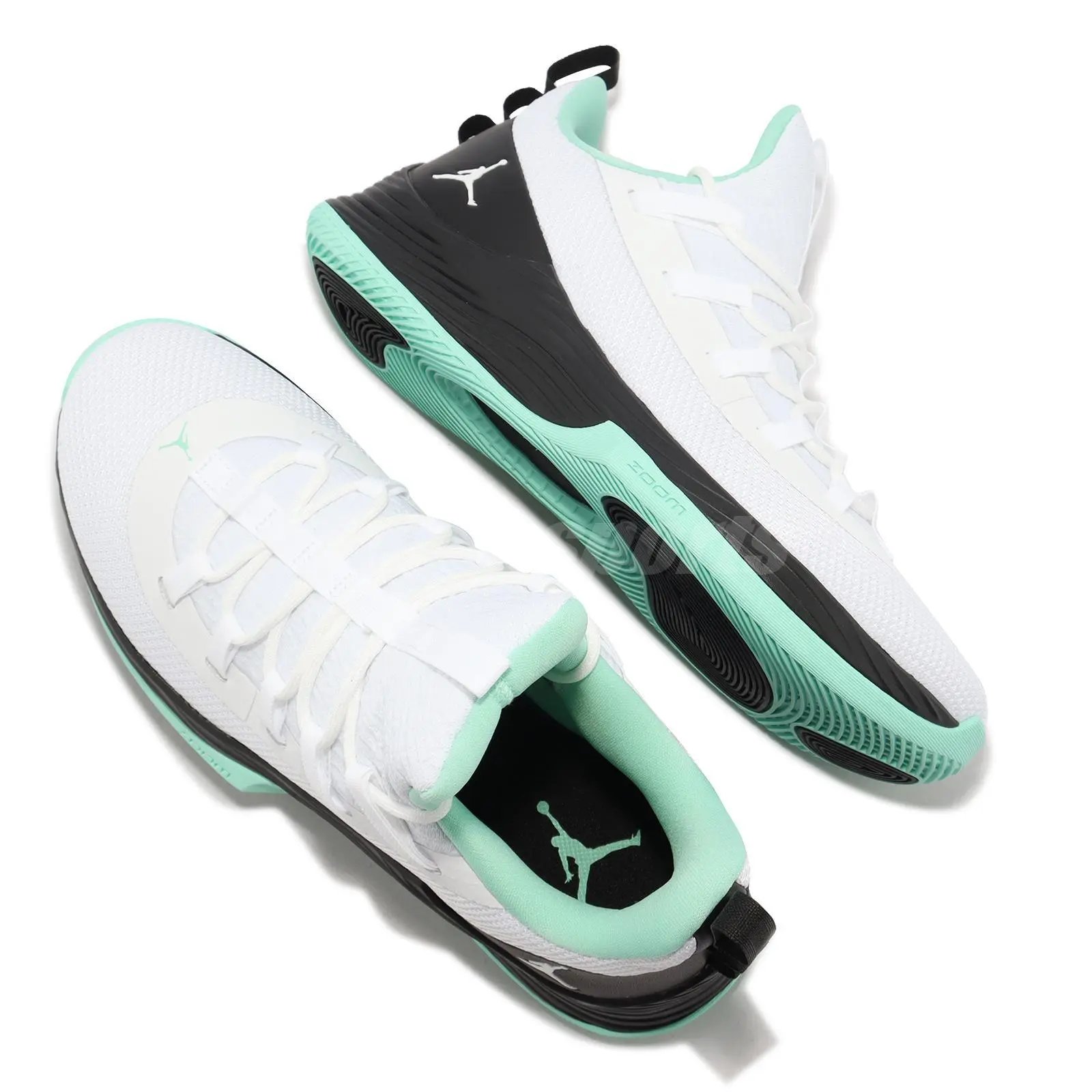 GIÀY BÓNG RỔ NIKE - Jordan Ultra Fly 2 Low White Black Emerald Rise - AH8110-114