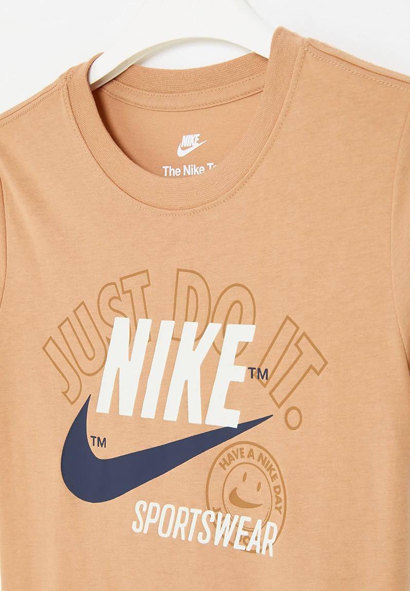 Áo Thun Trẻ Em Chính Hãng - Boys Nike Kids' sportswear short sleeve tee  'amber brown'