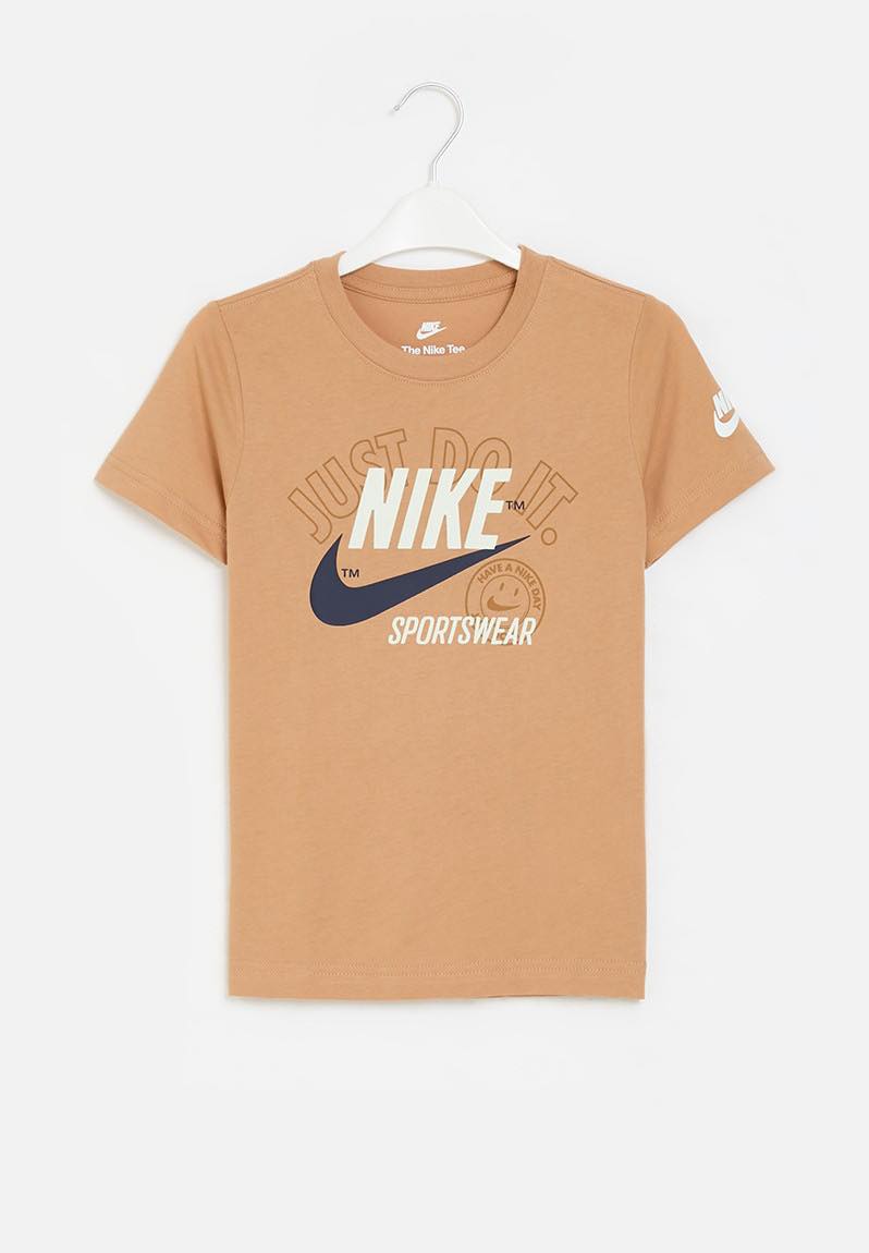Áo Thun Trẻ Em Chính Hãng - Boys Nike Kids' sportswear short sleeve tee  'amber brown'