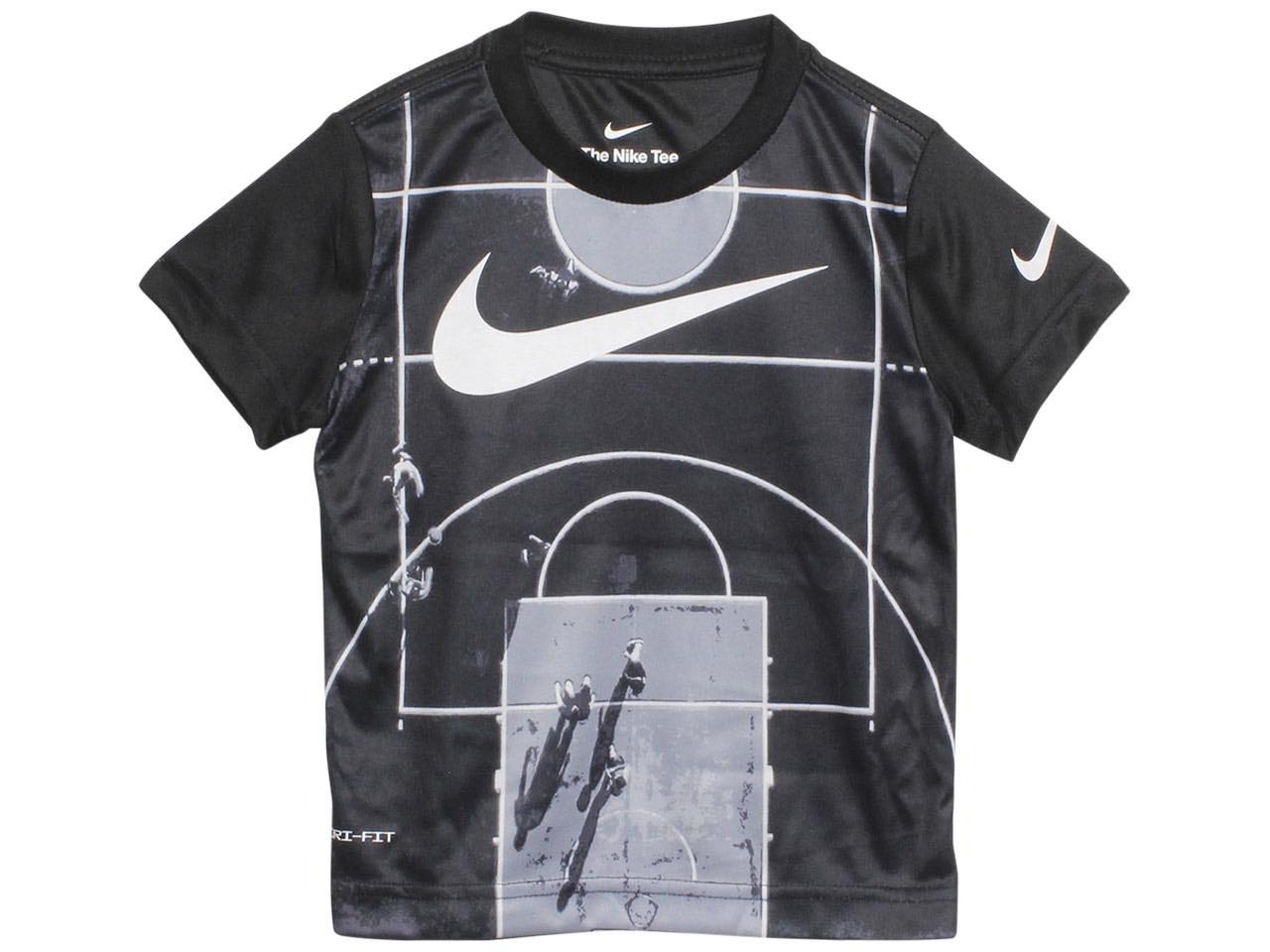 Áo Thun Trẻ Em Chính Hãng  - Nike Little Boy's T-Shirt Short Sleeve Dri-Fit Ball Court Black - GH56-K001