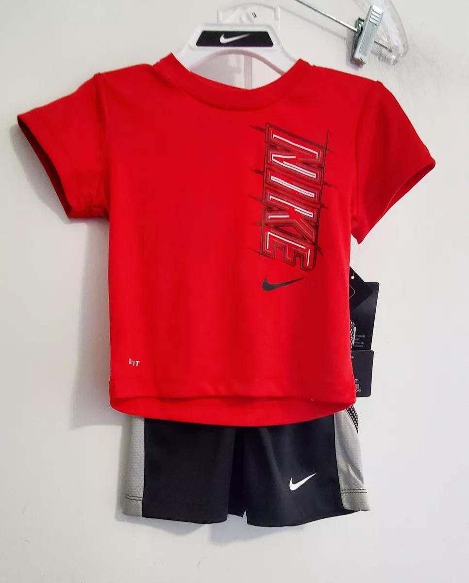 Áo Thun Trẻ Em Chính Hãng - Boys Nike Kids' Little Boys Dri-FIT Graphic Tee ''Red''
