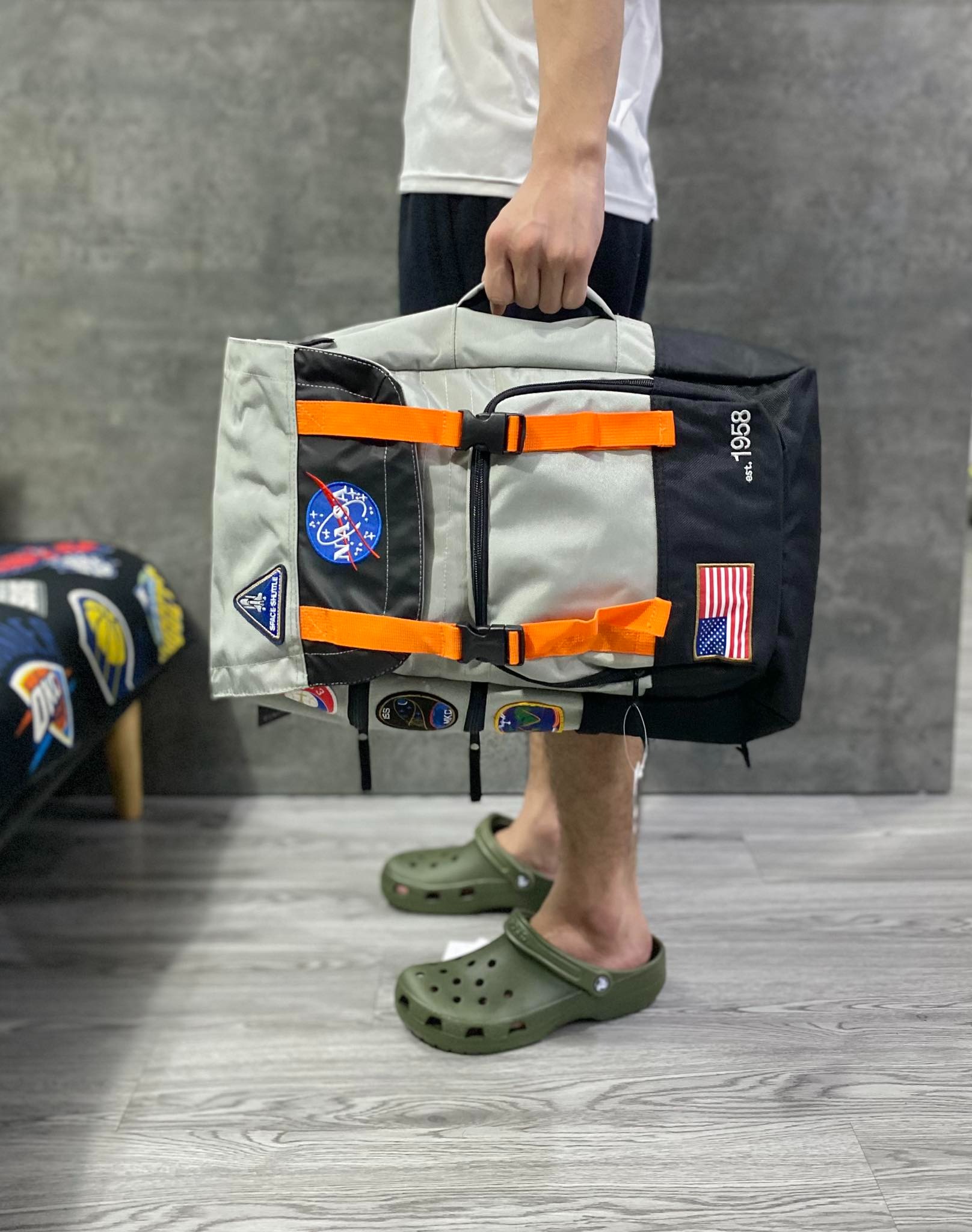 PHỤ KIỆN CHÍNH HÃNG - Balo NASA USA Patched Flight Built-Up Backpack - 11364806