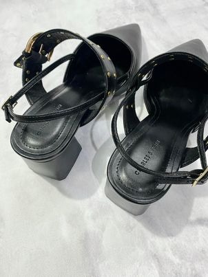 Giày Cao Gót Chính Hãng - Charles & Keith Studde Buckeled Slingback - Ck1-60580246-01