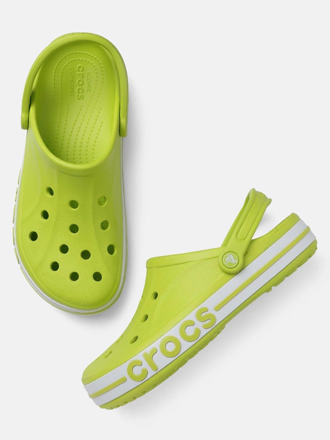 DÉP CHÍNH HÃNG - SỤC Crocs Bayaband Clog Green Yellow  - 205089-385