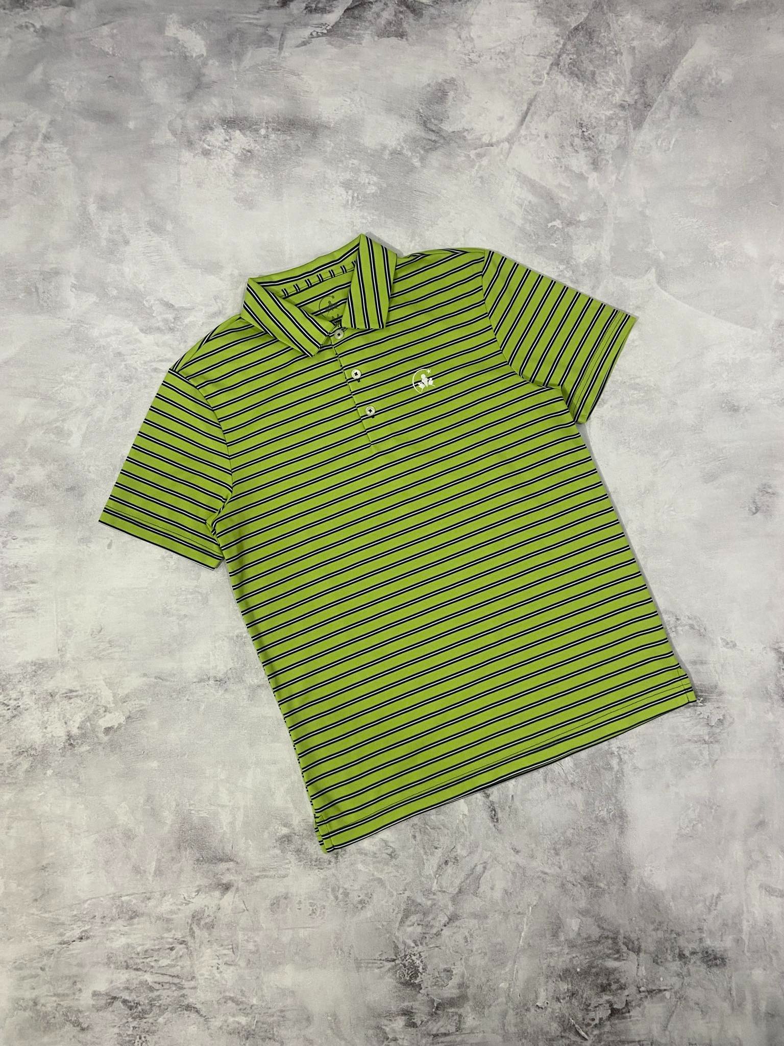 Áo Polo Chính Hãng - Nike Club Moon Star Kẻ Xanh Cốm  - CMS-03
