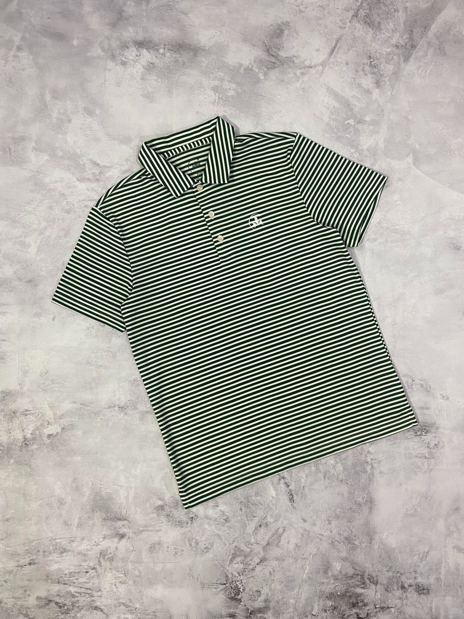 Áo Polo Chính Hãng - Áo Nike Moon Star Three Kẻ Xanh Đậm - PMS03