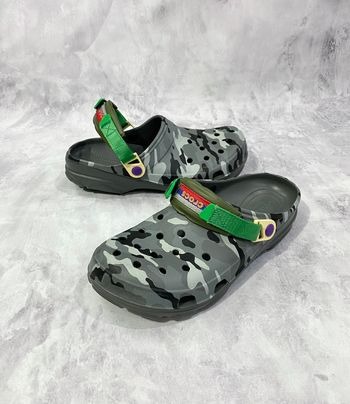 Dép Chính Hãng - Sục Crocs Camo Terra Clog Quai Xanh - SCR- 011