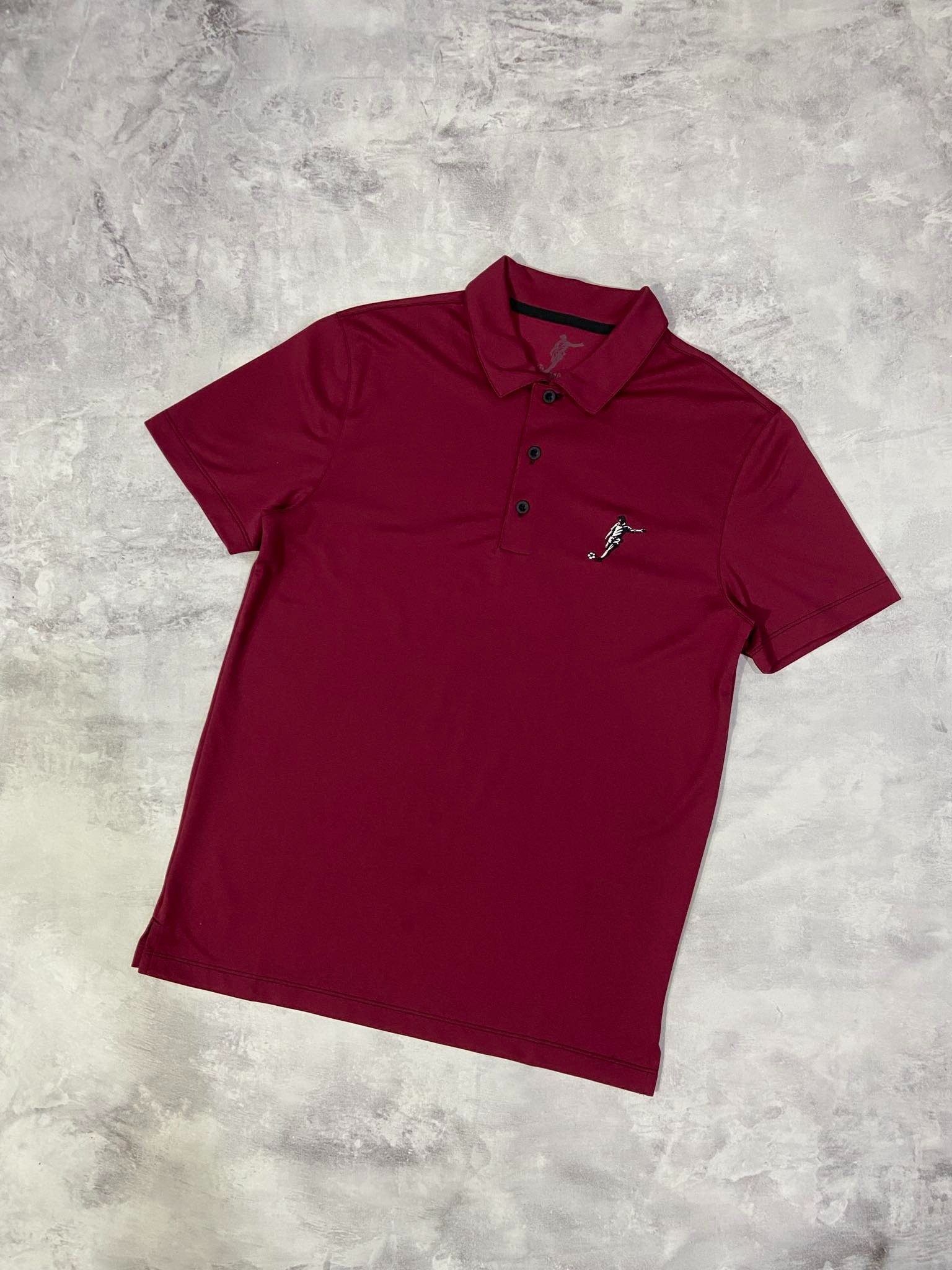 Áo Polo Chính Hãng - Nike Club Logo Football Đỏ Mận - PNF-007