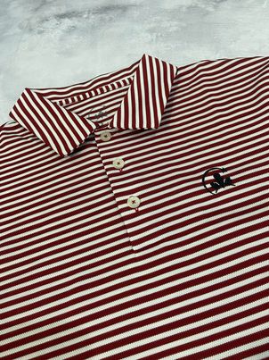 Áo Polo Chính Hãng - Nike Club Moon Star Kẻ Đỏ - CMS-01