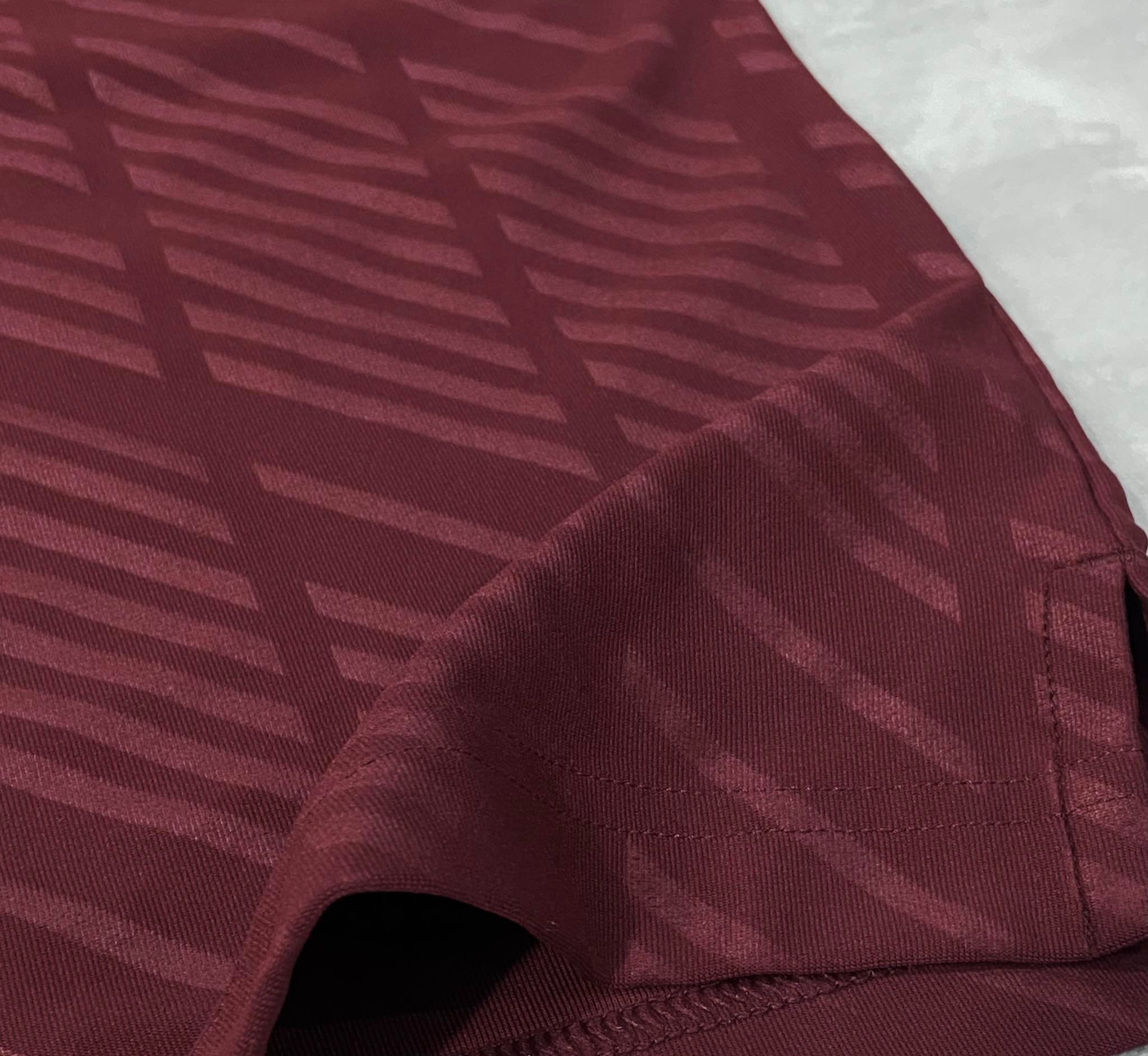 Áo Polo Chính Hãng - Nike Club Logo Football Đỏ Thẫm Kẻ Sọc - PNF-009