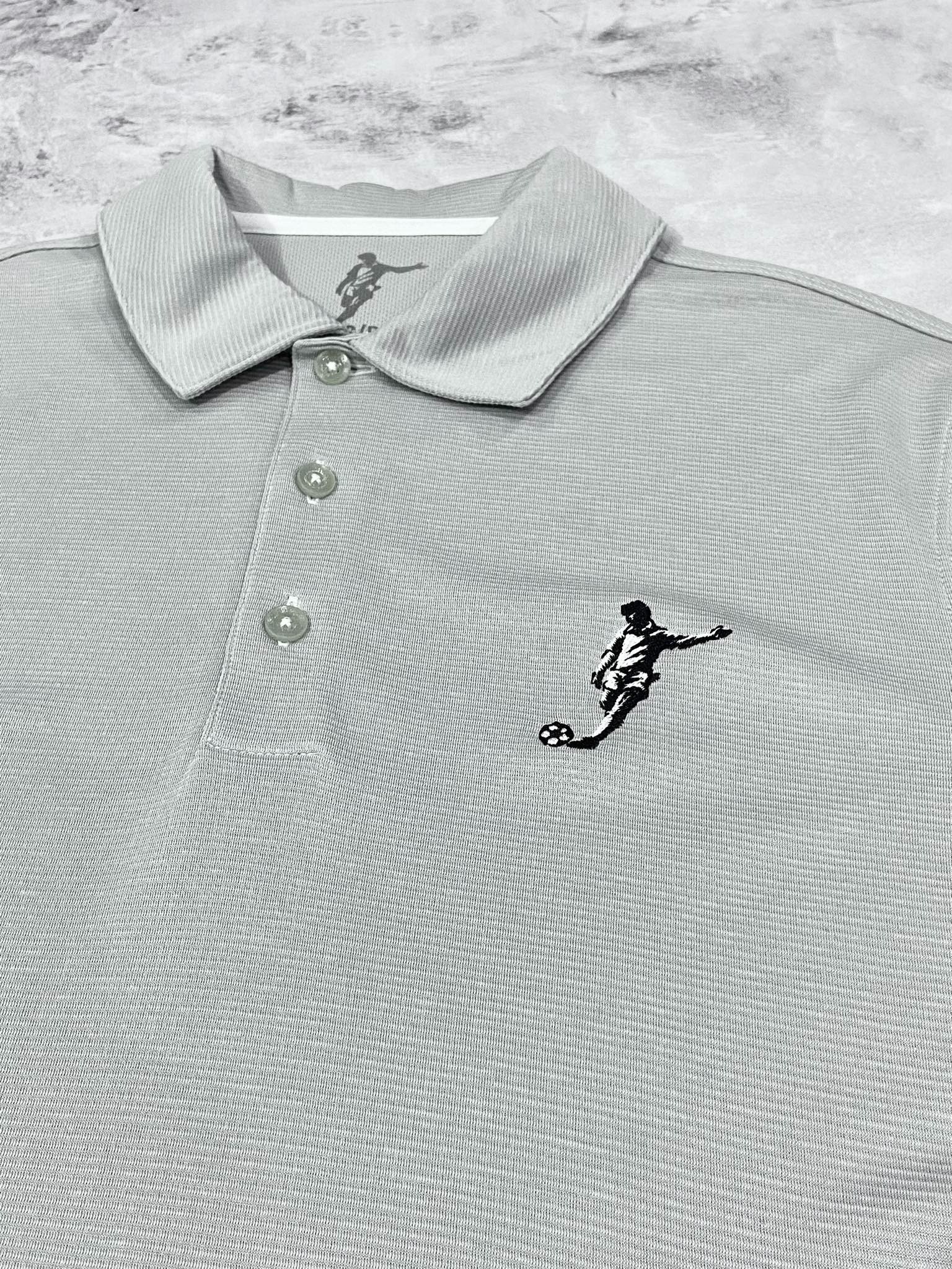 Áo Polo Chính Hãng - Nike Club Logo Football Màu Xám - PNF-021