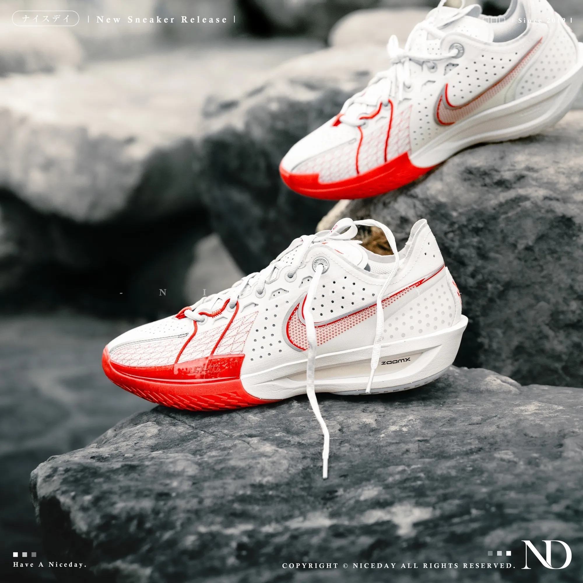 GIÀY BÓNG RỔ CHÍNH HÃNG - NIKE GT CUT 3 EP SUMMIT WHITE PICANTE RED - DV2918-101