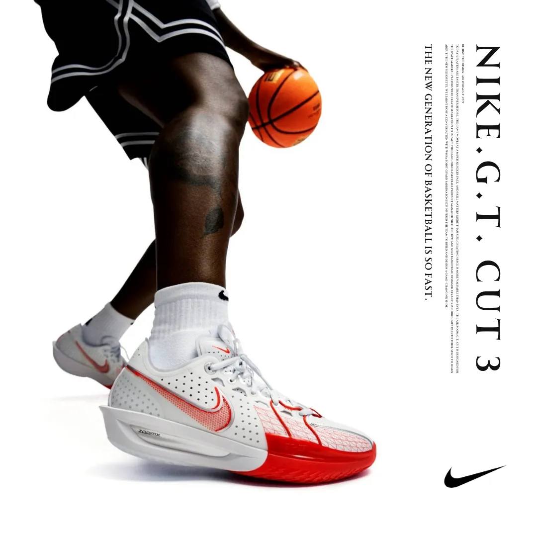 GIÀY BÓNG RỔ CHÍNH HÃNG - NIKE GT CUT 3 EP SUMMIT WHITE PICANTE RED - DV2918-101