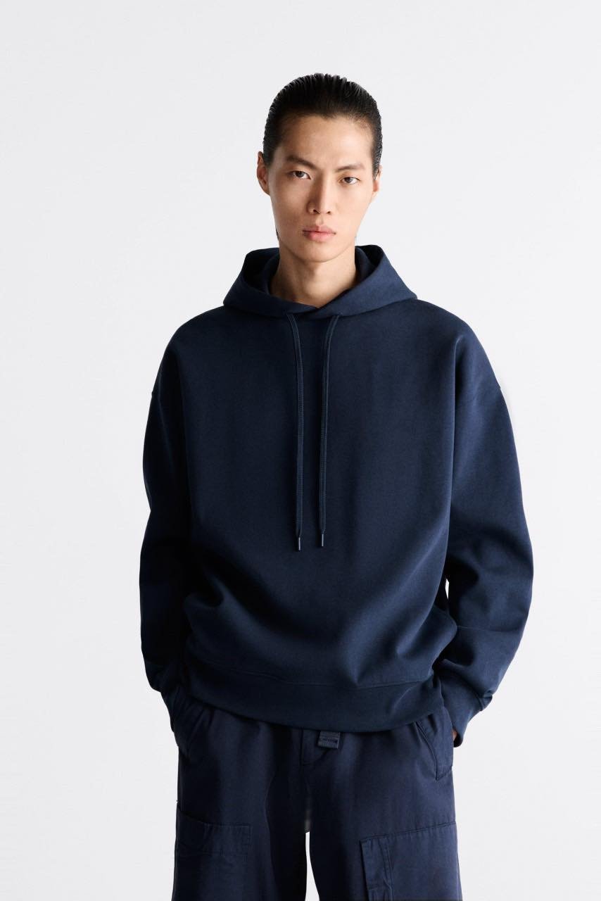 Áo Hoodie Chính Hãng - Zara Men Basic 'Full Navy' - 0518/248/420