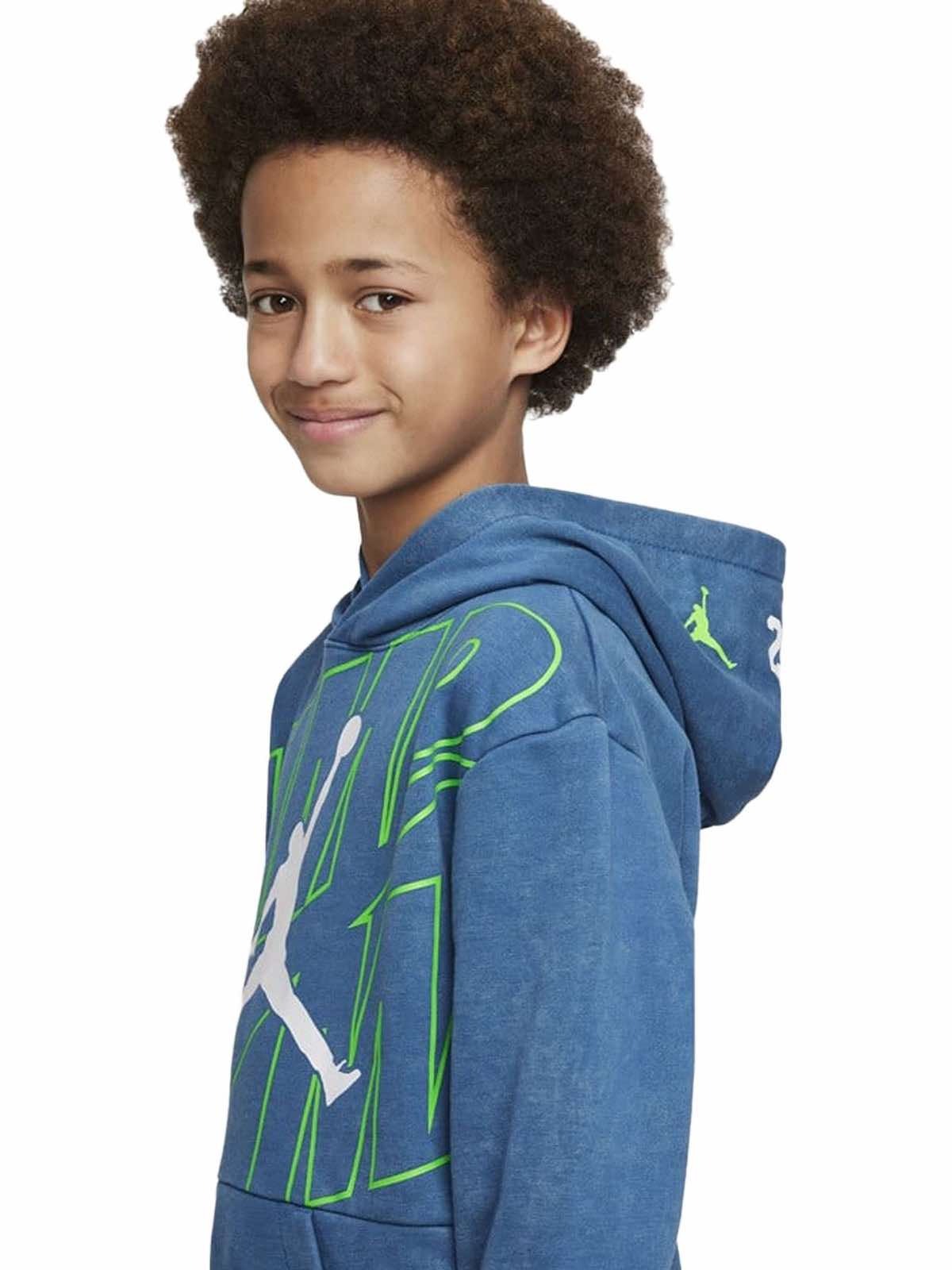 Áo Trẻ Em - Jordan Boys Blue Jump Man Graphic Sweatshirt 'Blue' -B209-BAJ
