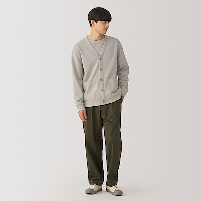 Áo Khoác Chính Hãng - Muji Áo Cardigan Dệt Kim Cổ Chữ V Milano 'Gray' - MJ-247
