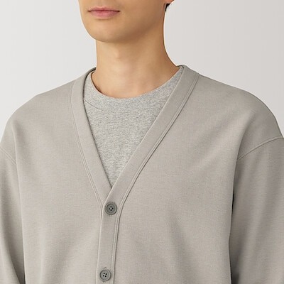 Áo Khoác Chính Hãng - Muji Áo Cardigan Dệt Kim Cổ Chữ V Milano 'Gray' - MJ-247