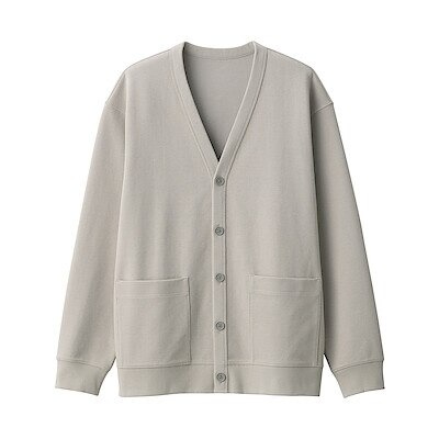 Áo Khoác Chính Hãng - Muji Áo Cardigan Dệt Kim Cổ Chữ V Milano 'Gray' - MJ-247
