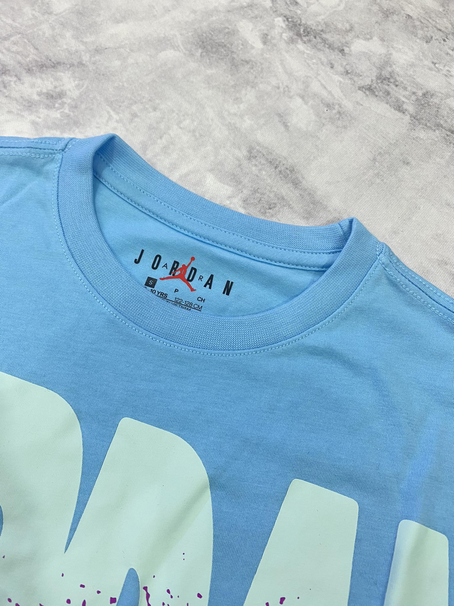 Áo Trẻ Em - Boys Dri-FIT Kid's  T-shirt Flight Rise  Tee  - ''Aqua Blue ''  - KD001-023