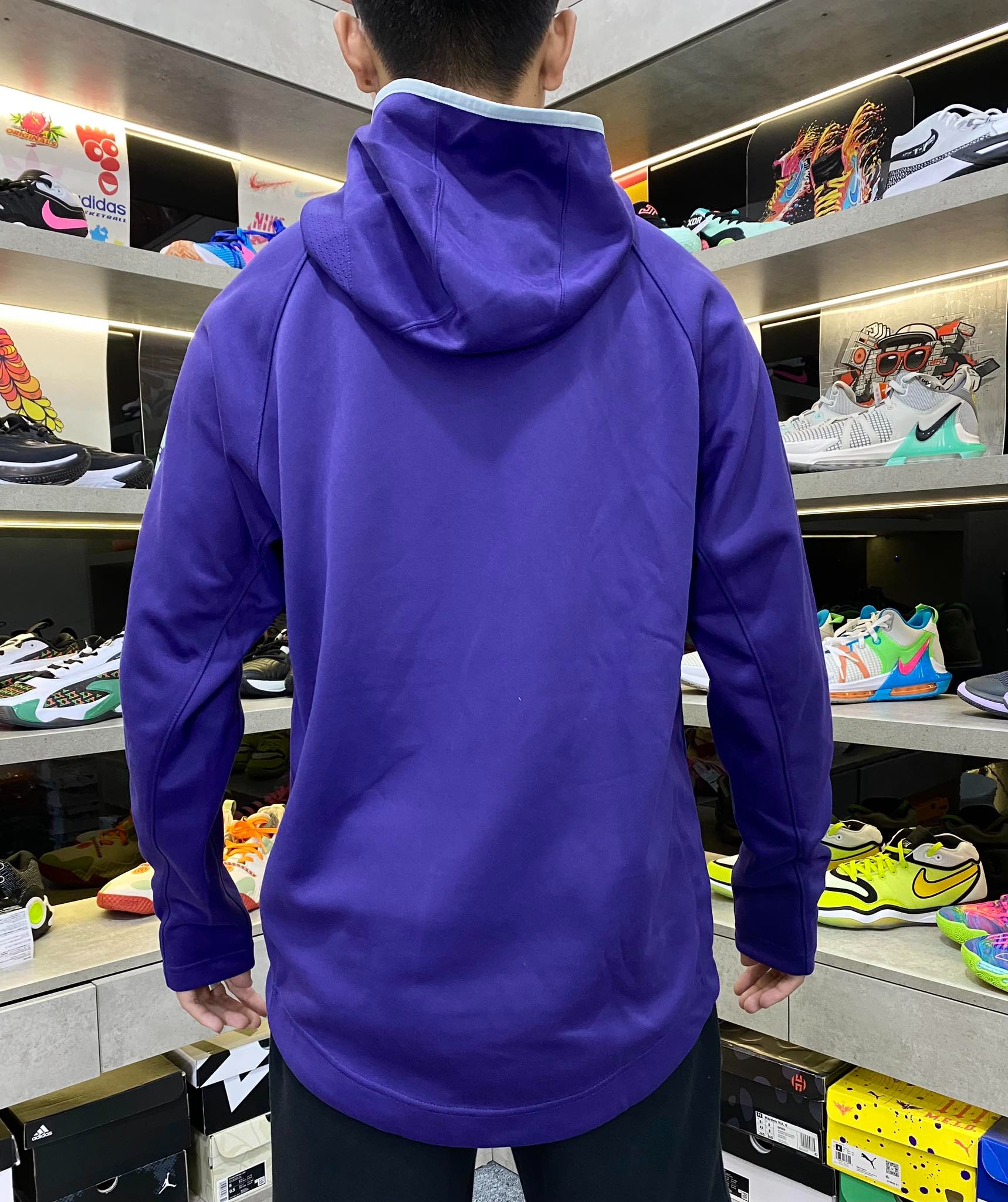 Áo Hoodie Chính Hãng - Nike Men's Text K-State Basketball Mũ Viền Trắng - AHD-02