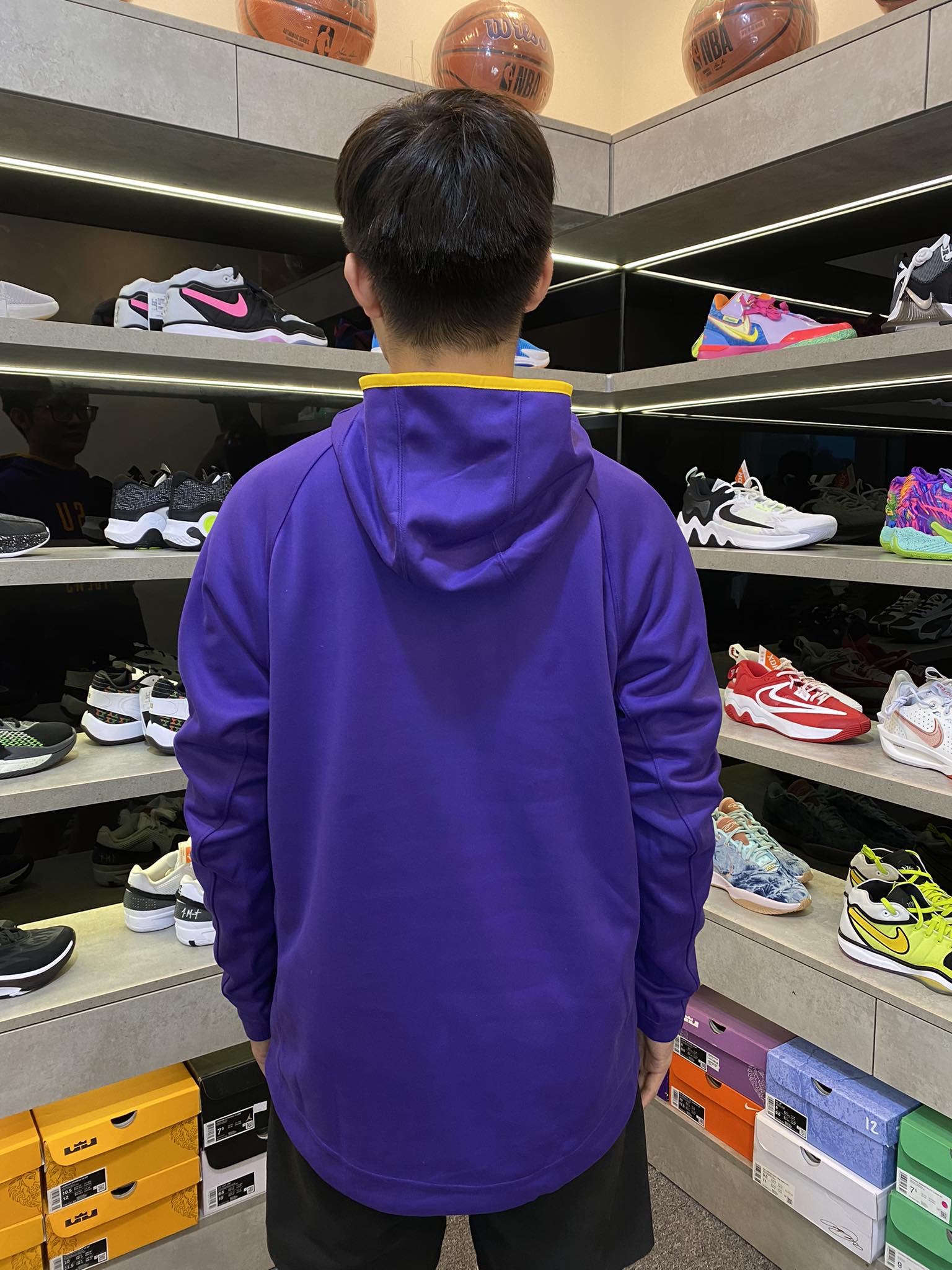 Áo Hoodie Chính Hãng - Nike Text LSU Tigers Mũ Viền Vàng 