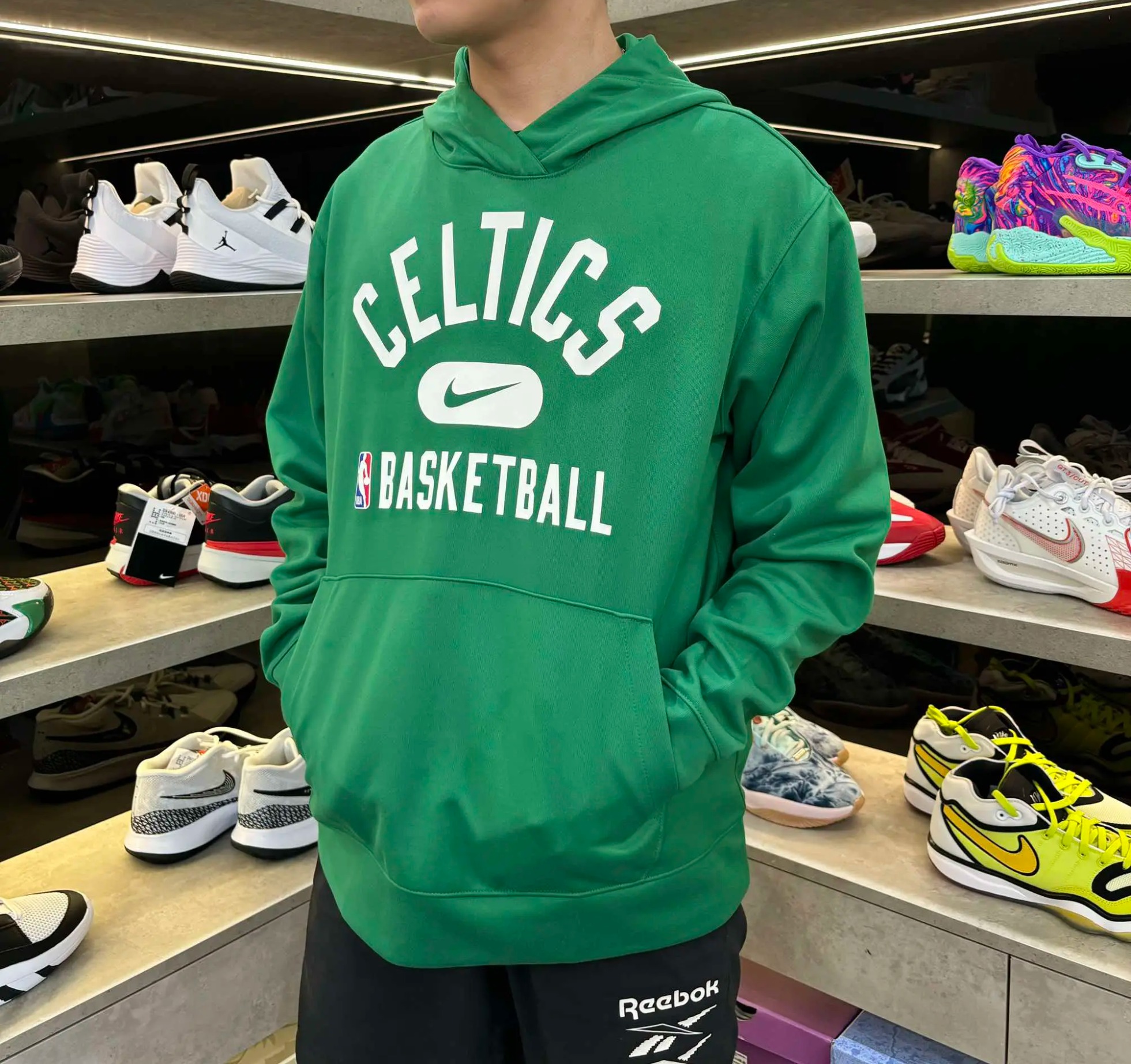 Áo Hoodie Chính Hãng - Nike Men's Kelly Green Boston Celtics 2021-2022 Spotlight - AHD - 341