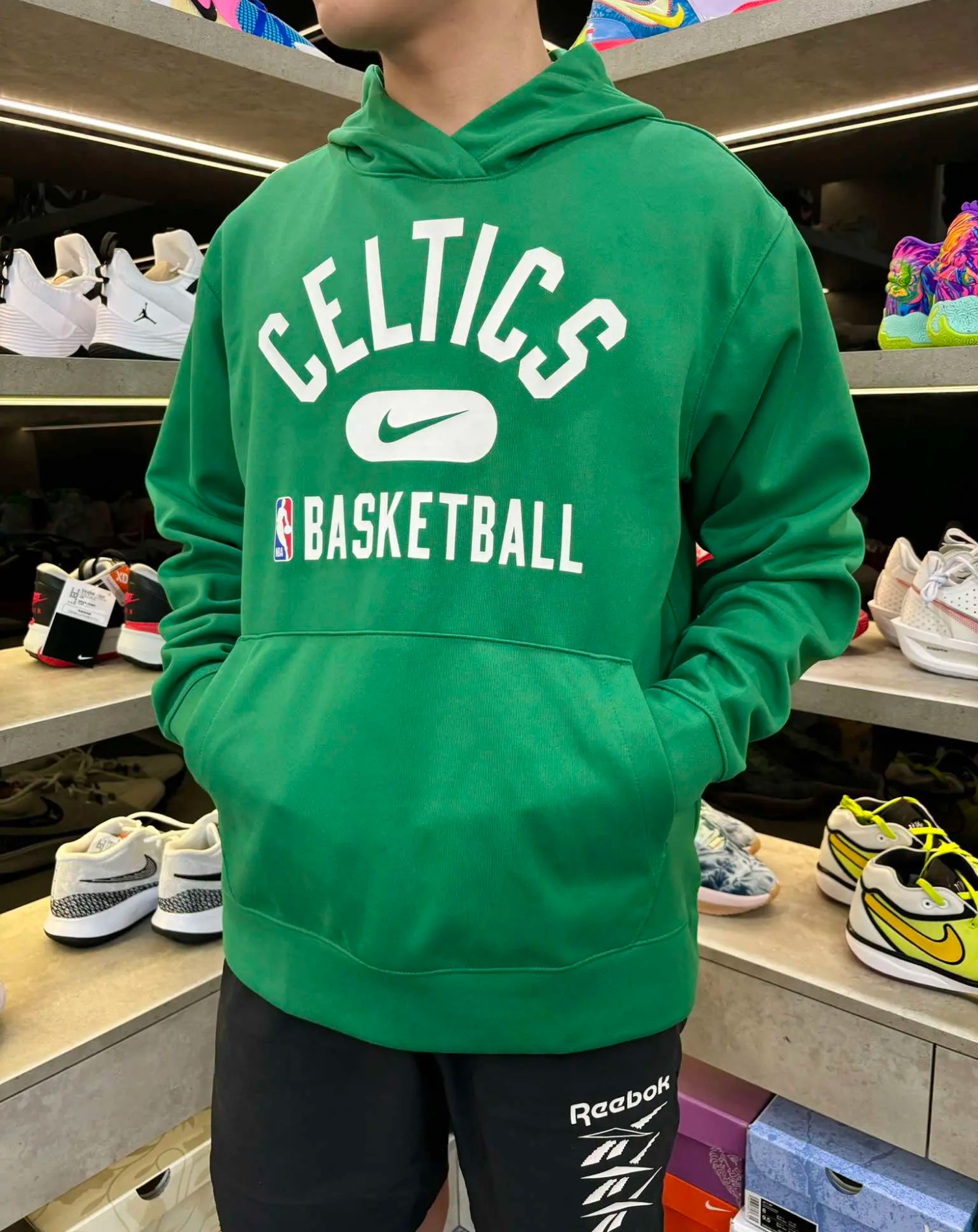 Áo Hoodie Chính Hãng - Nike Men's Kelly Green Boston Celtics 2021-2022 Spotlight - AHD - 341