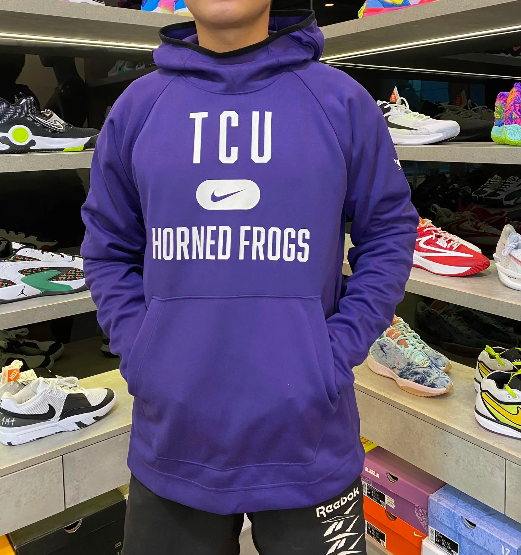 Áo Hoodie Chính Hãng - Nike TCU Horned Frogs Spotlight Raglan 