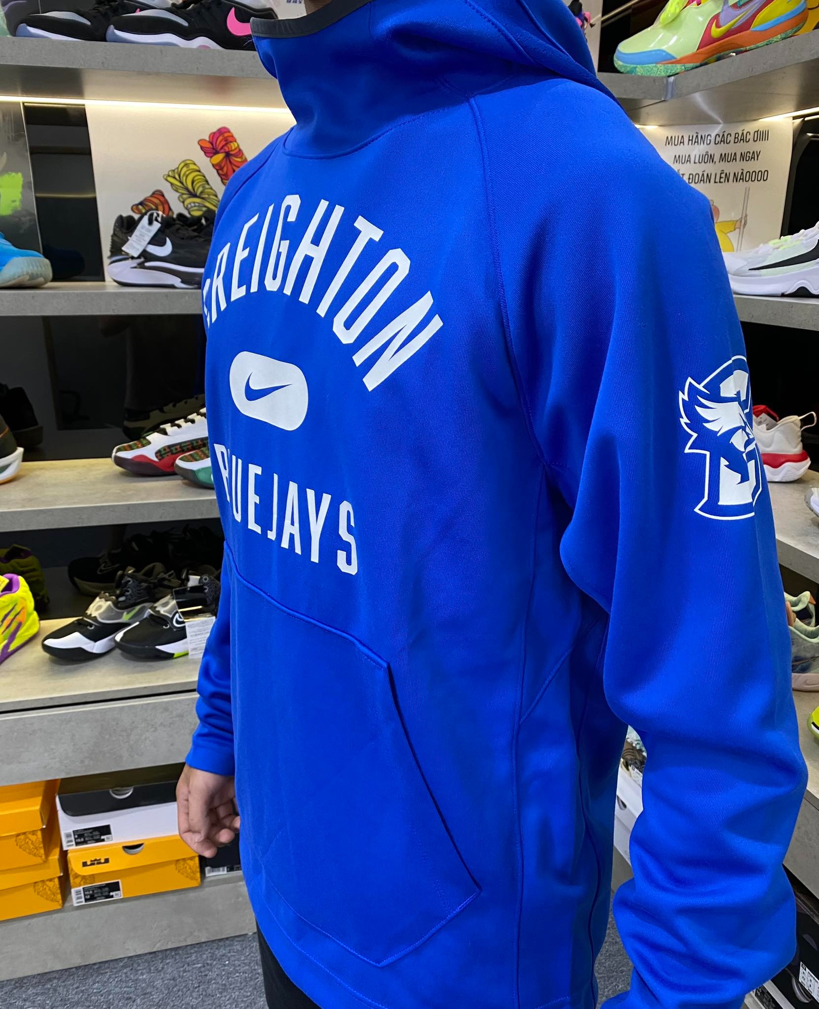 Áo Hoodie Chính Hãng - Nike  Text Creighton Bluejays 