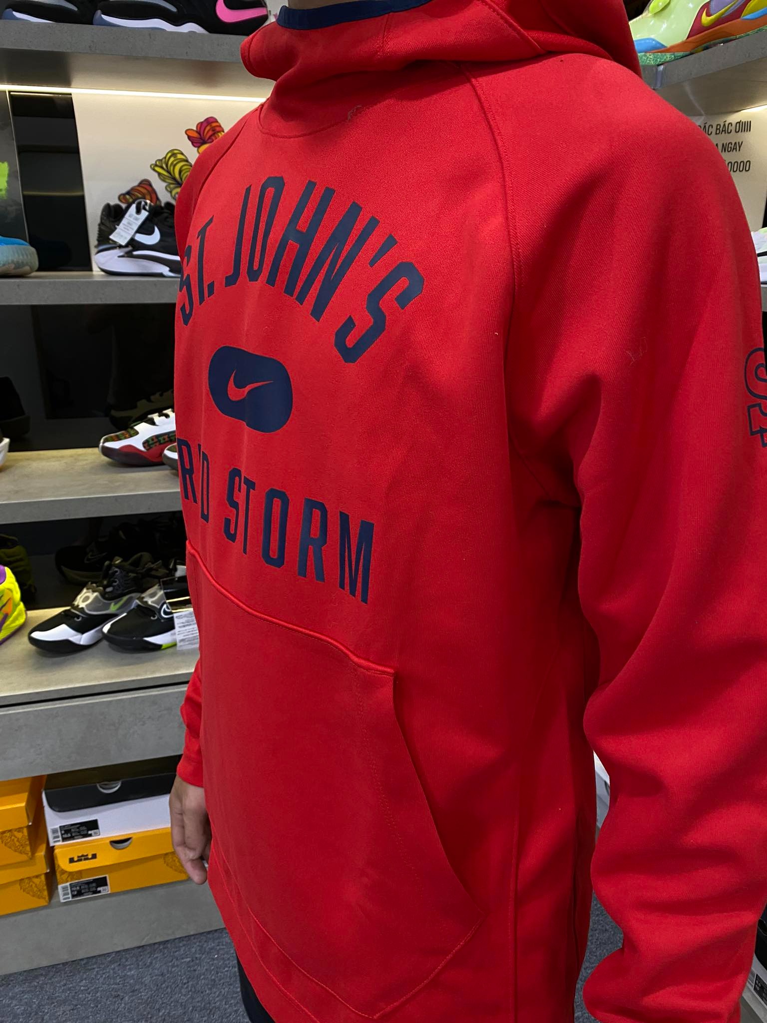 Áo Hoodie Chính Hãng - Nike ST.JOHN'S Red Storm 'Red' Pullover - DB5018-657