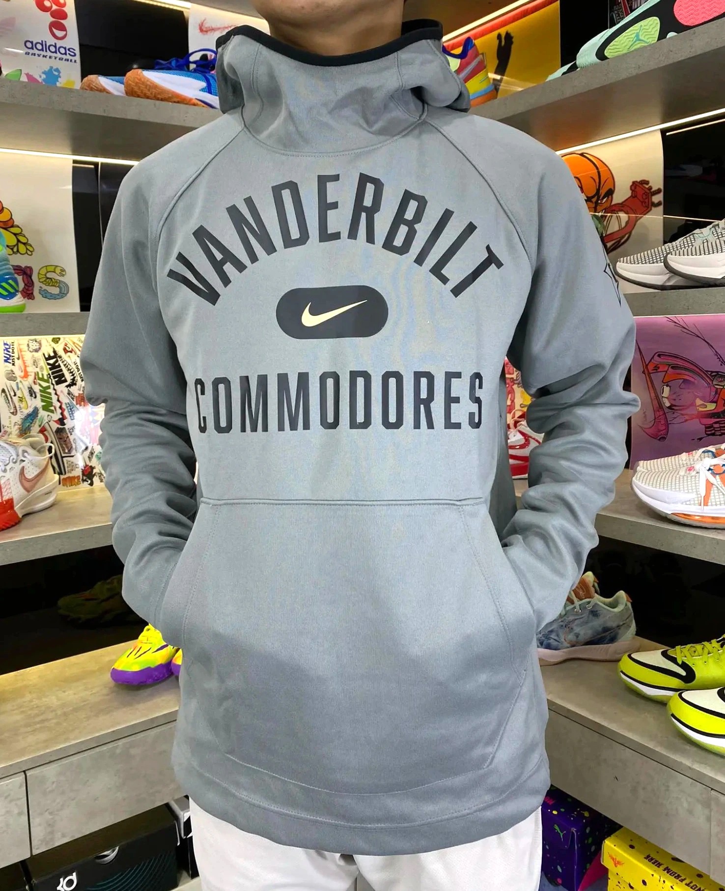 Áo Hoodie Chính Hãng - Nike Men's Text Vanderbilt Commodores Mũ Viền Đen  