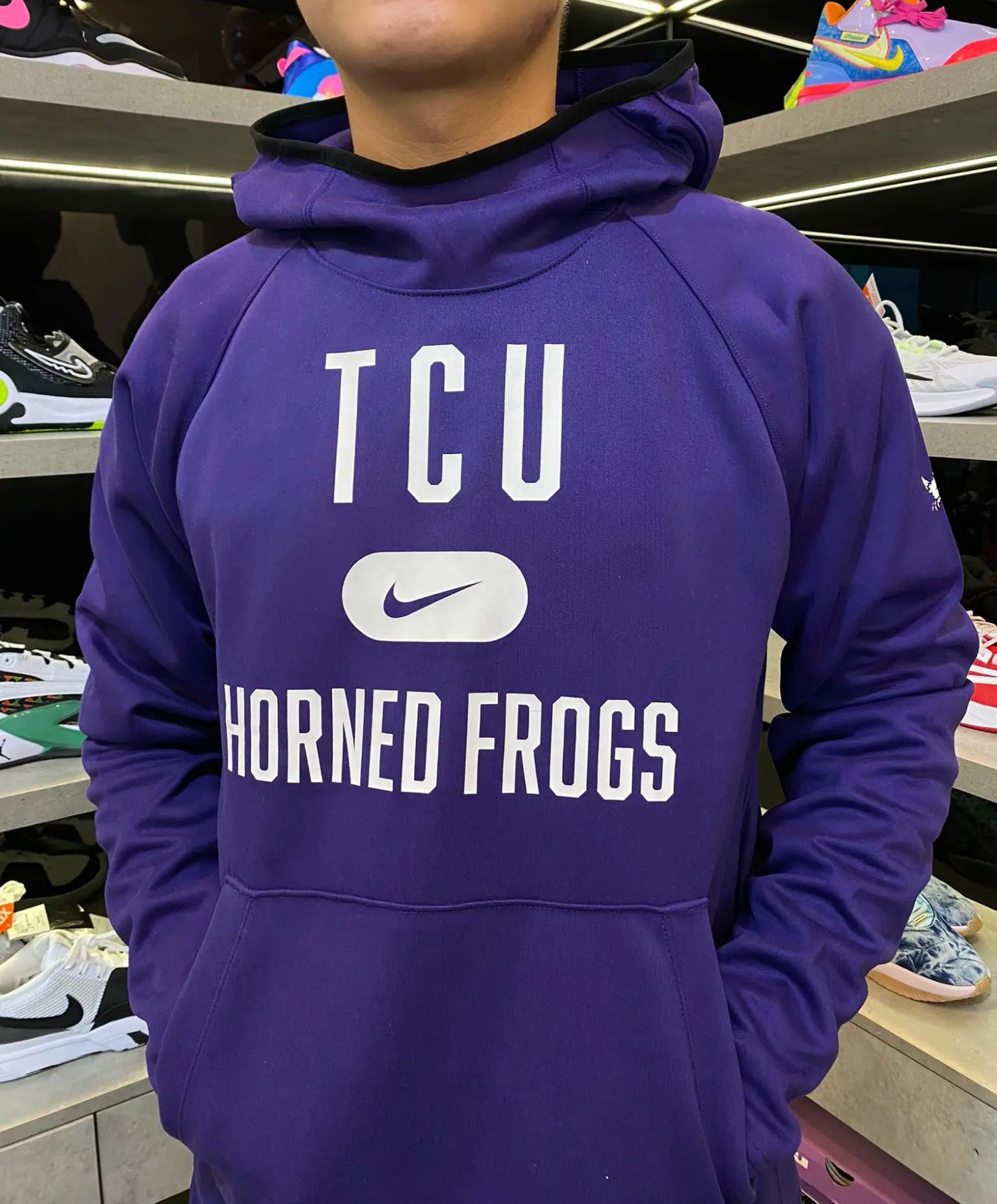 Áo Hoodie Chính Hãng - Nike TCU Horned Frogs Spotlight Raglan 