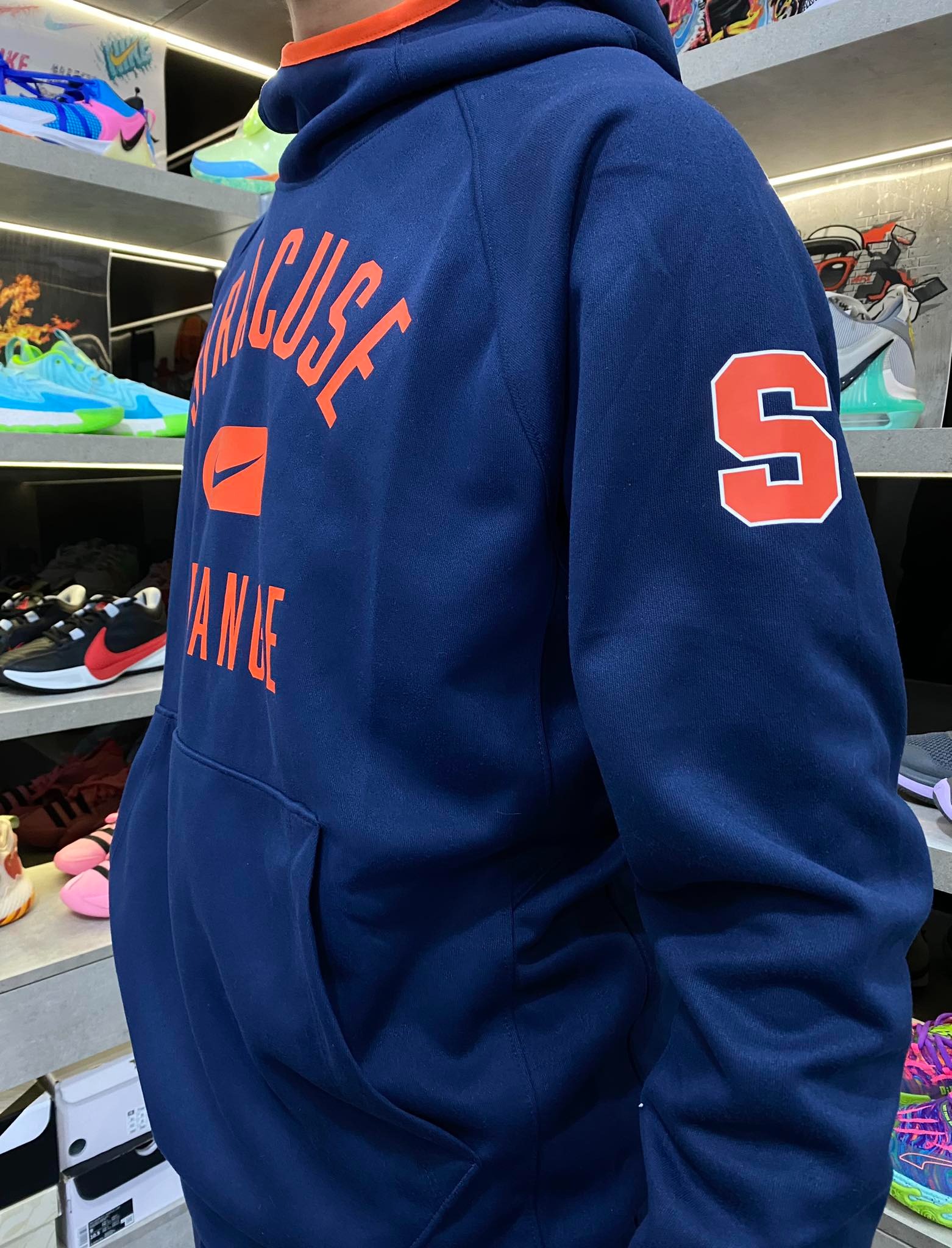 Áo Hoodie Chính Hãng - Nike Syracuse Orange Spotlight NBA Basketball 'Navy' - 155729