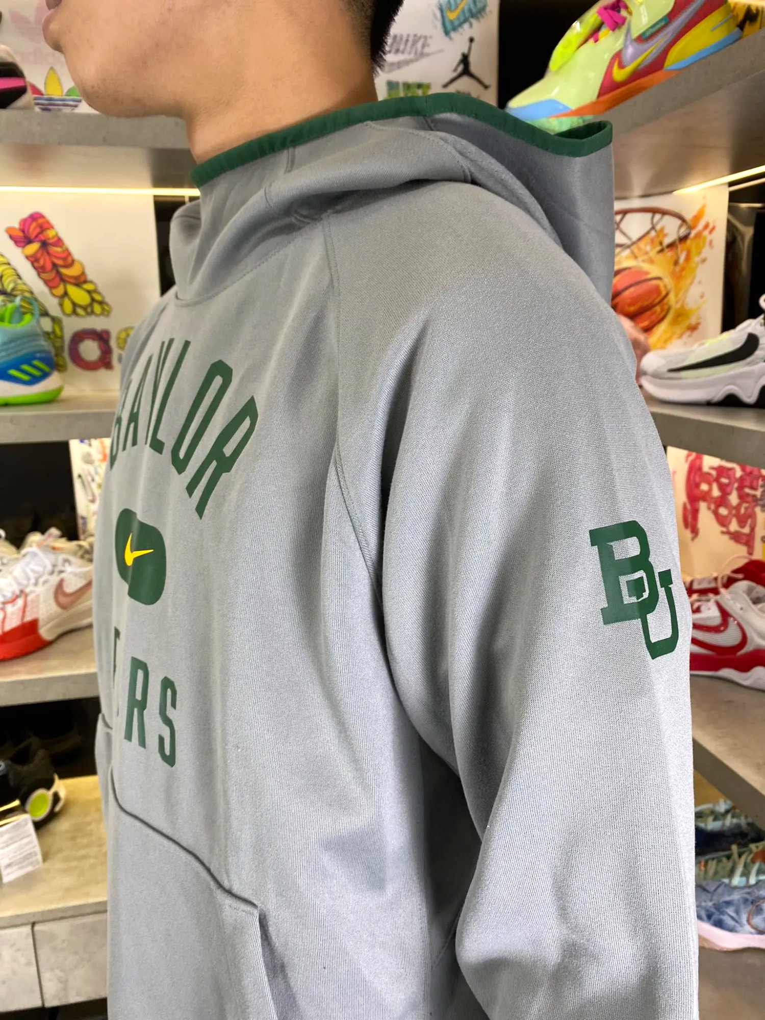 Áo Hoodie Chính Hãng Nike Men's Men's Nike Charcoal Baylor Bears