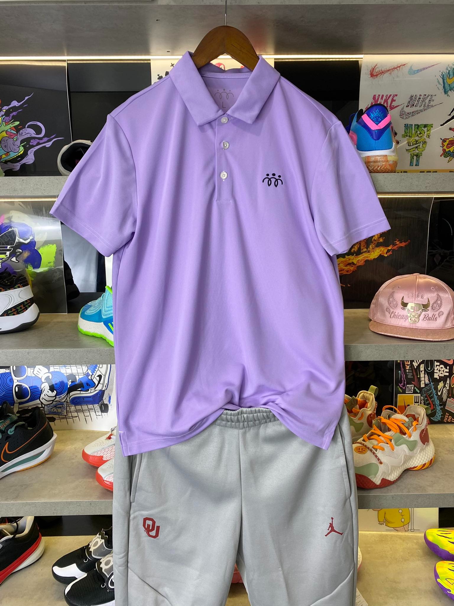 Áo Polo Chính Hãng - Nike Basic Three People Màu Tím - NI019