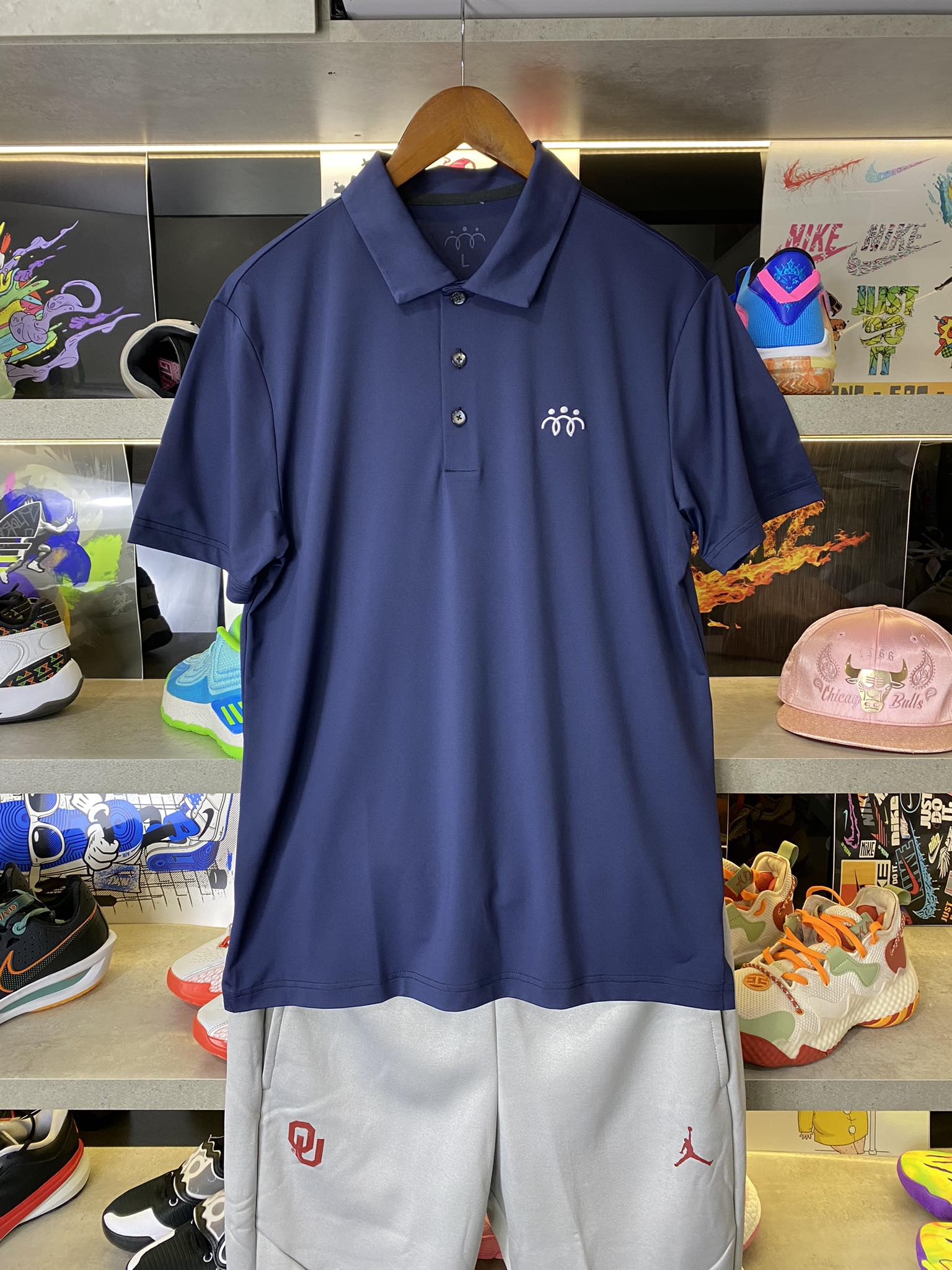 Áo Polo Chính Hãng - Áo Nike Basic Three People '' Xanh Than Đậm''  - NI008