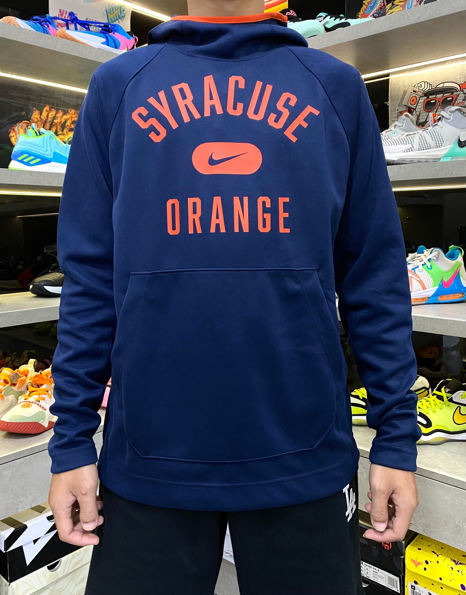 Áo Hoodie Chính Hãng - Nike Syracuse Orange Spotlight NBA Basketball 'Navy' - 155729