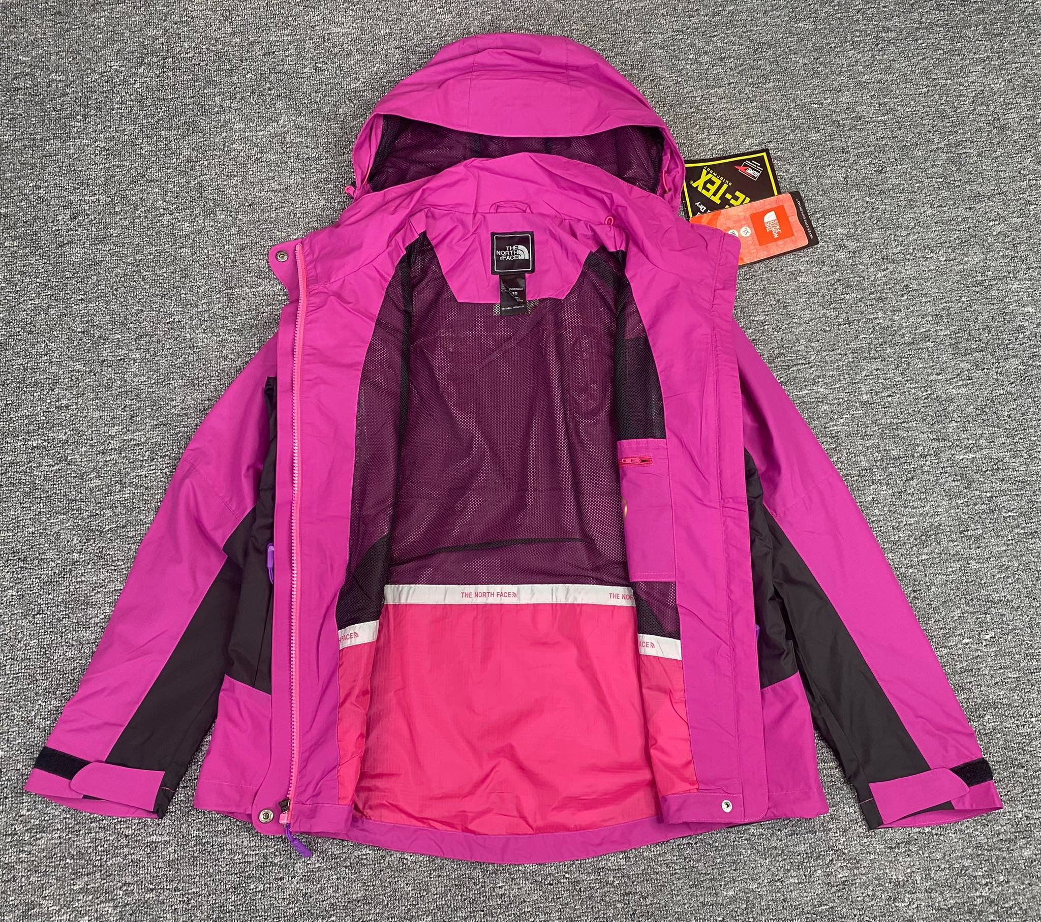 Áo Khoác Chính Hãng - The North Face Gore - Tex Tím Logo Xám - AKTNF-03