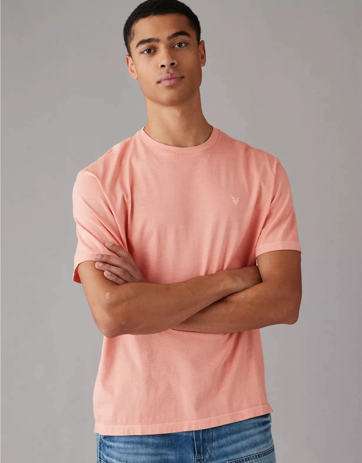 Áo Tshirts Chính Hãng - American Eagle Super Soft Standard Fit - S/3583-SUM24-Orange