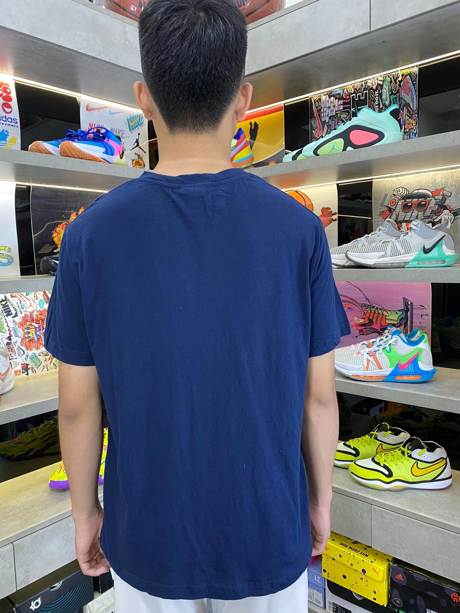 Áo Tshirts Chính Hãng - Áo Thun Champion Big Logo 'Navy' - ACS-01