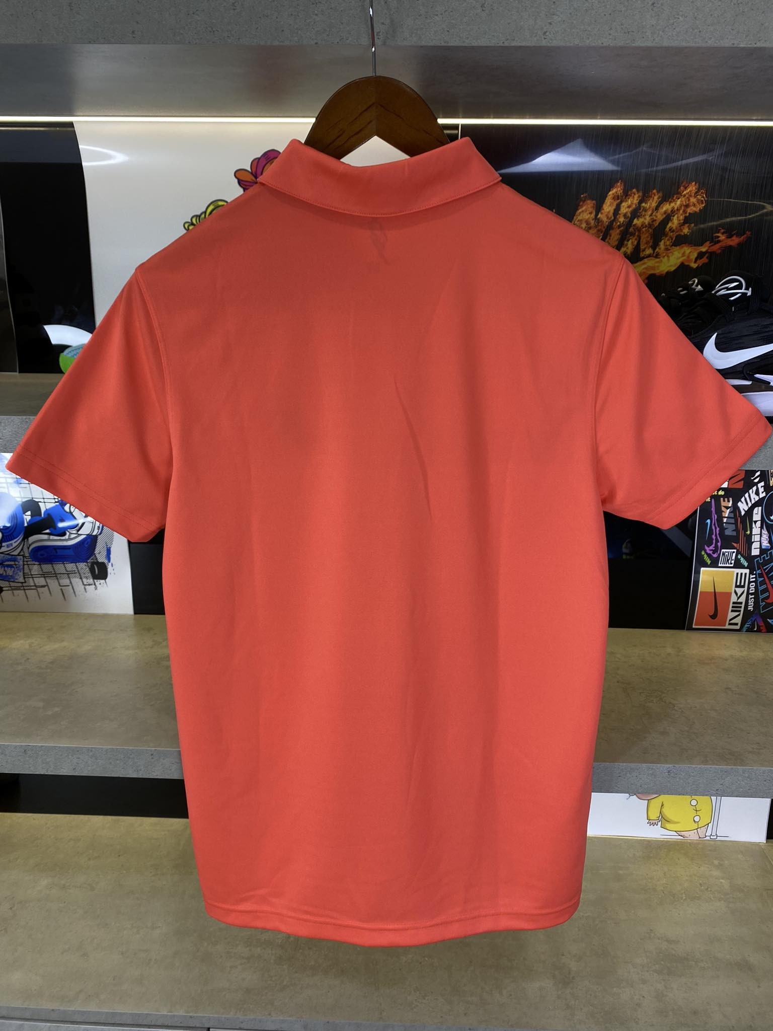 Áo Polo Chính Hãng - Nike Club Logo Football Cam Cháy - PNF-020