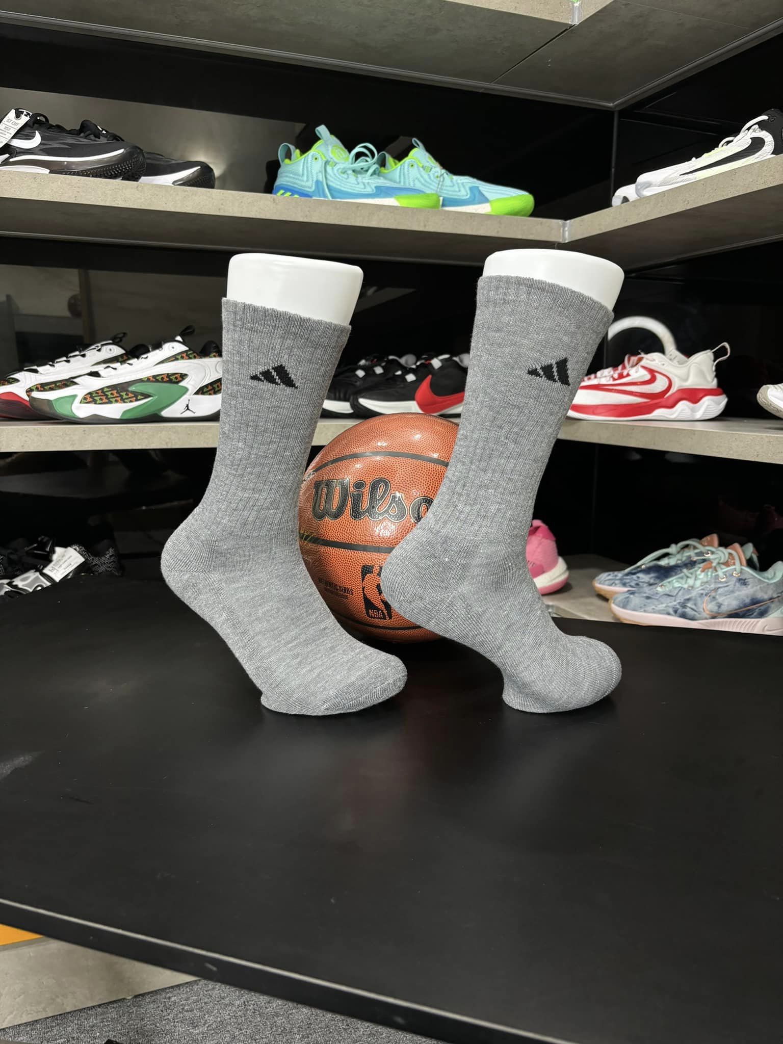 Phụ Kiện Chính Hãng - Tất Adidas Heather Training Grey 5pair - 79998361
