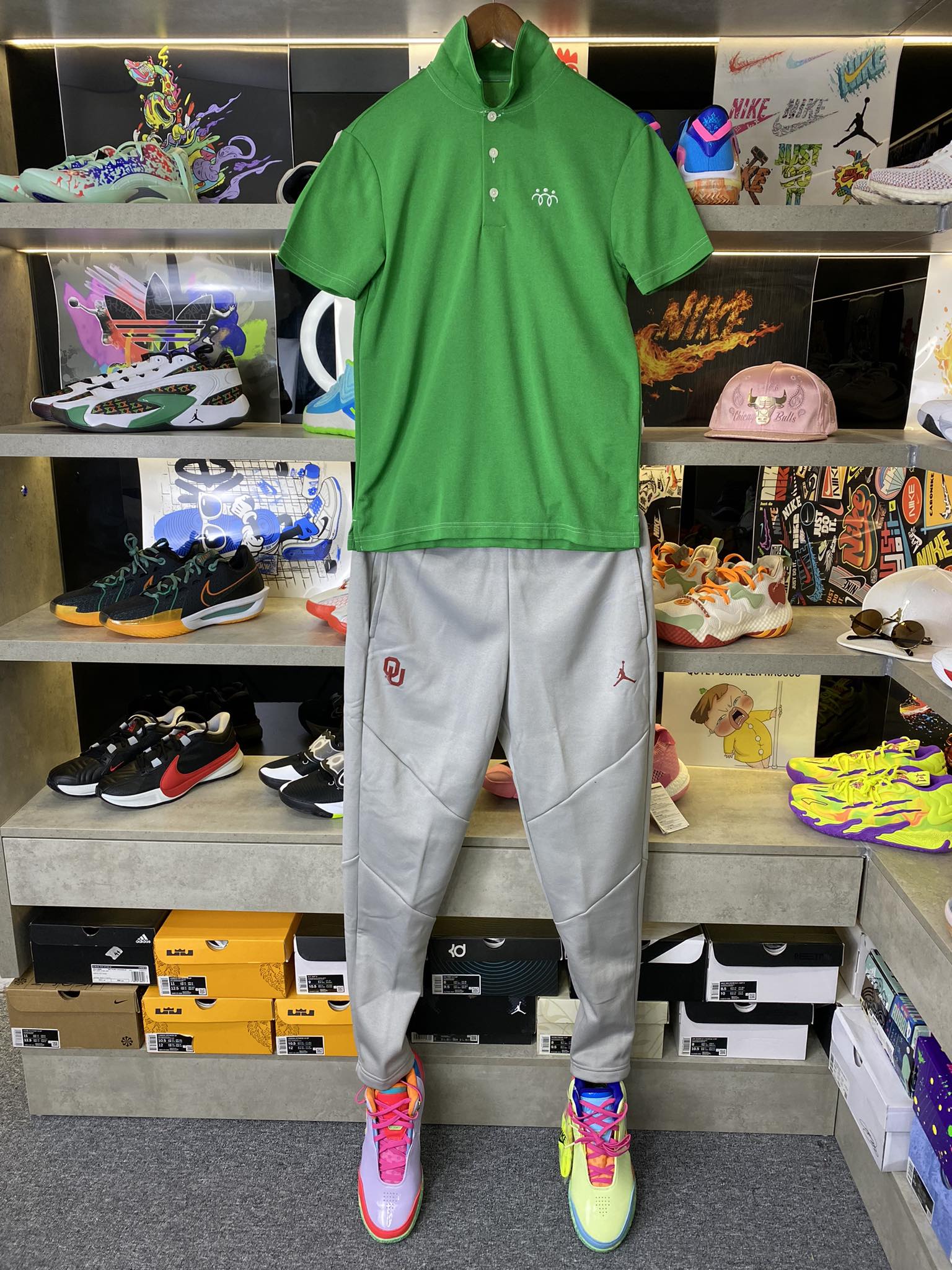 Áo Polo Chính Hãng - Áo Nike Basic Three People '' Xanh Lá Cây''  - NI007