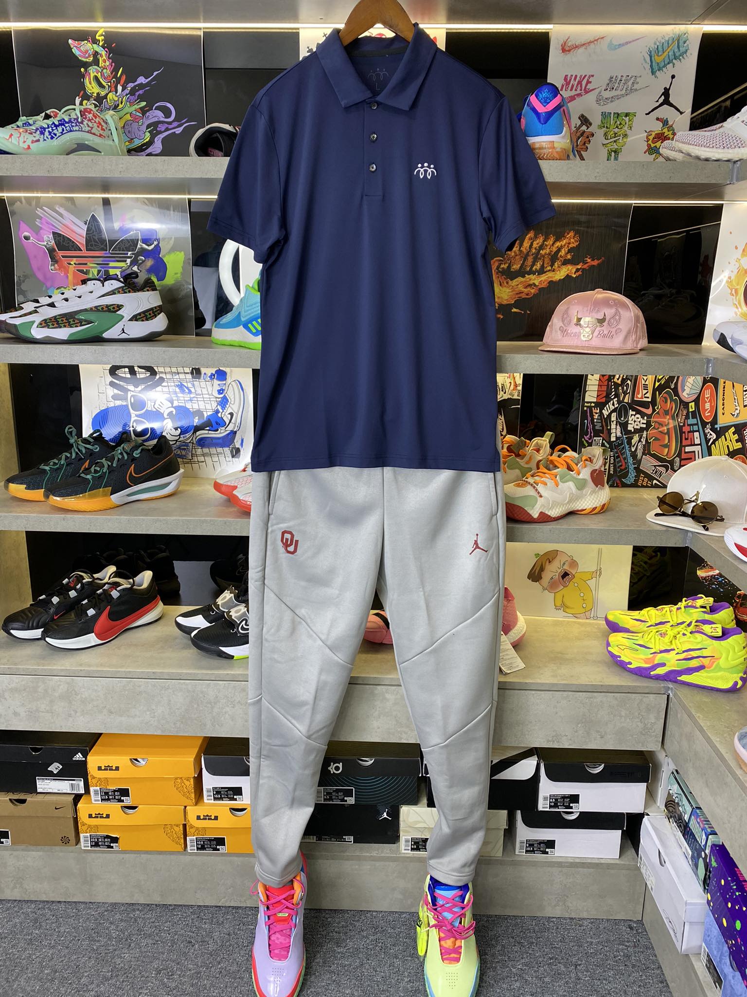 Áo Polo Chính Hãng - Áo Nike Basic Three People '' Xanh Than Đậm''  - NI008