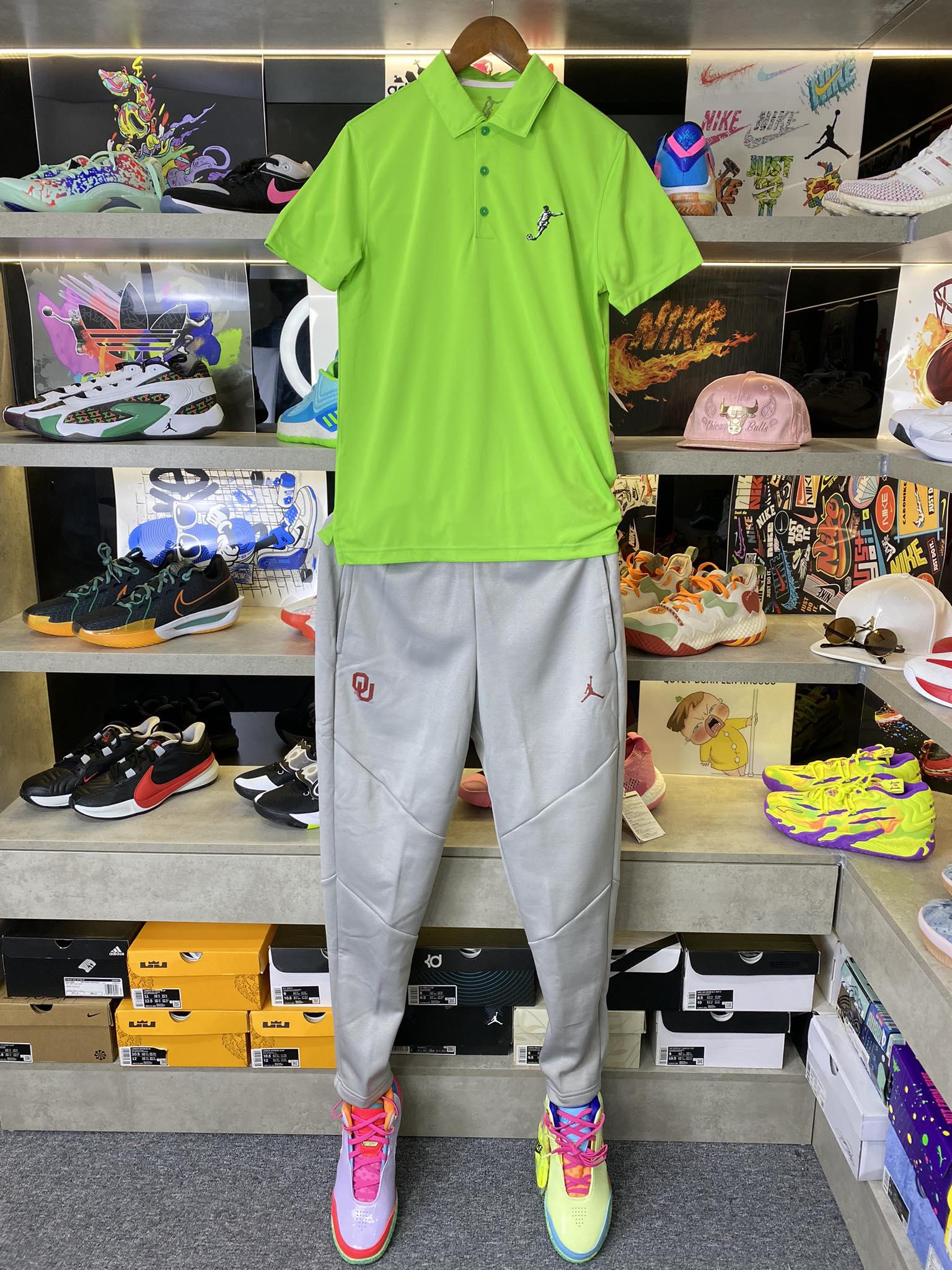 Áo Polo Chính Hãng - Nike Club Logo Football Xanh Lá Nhạt - PNF-011